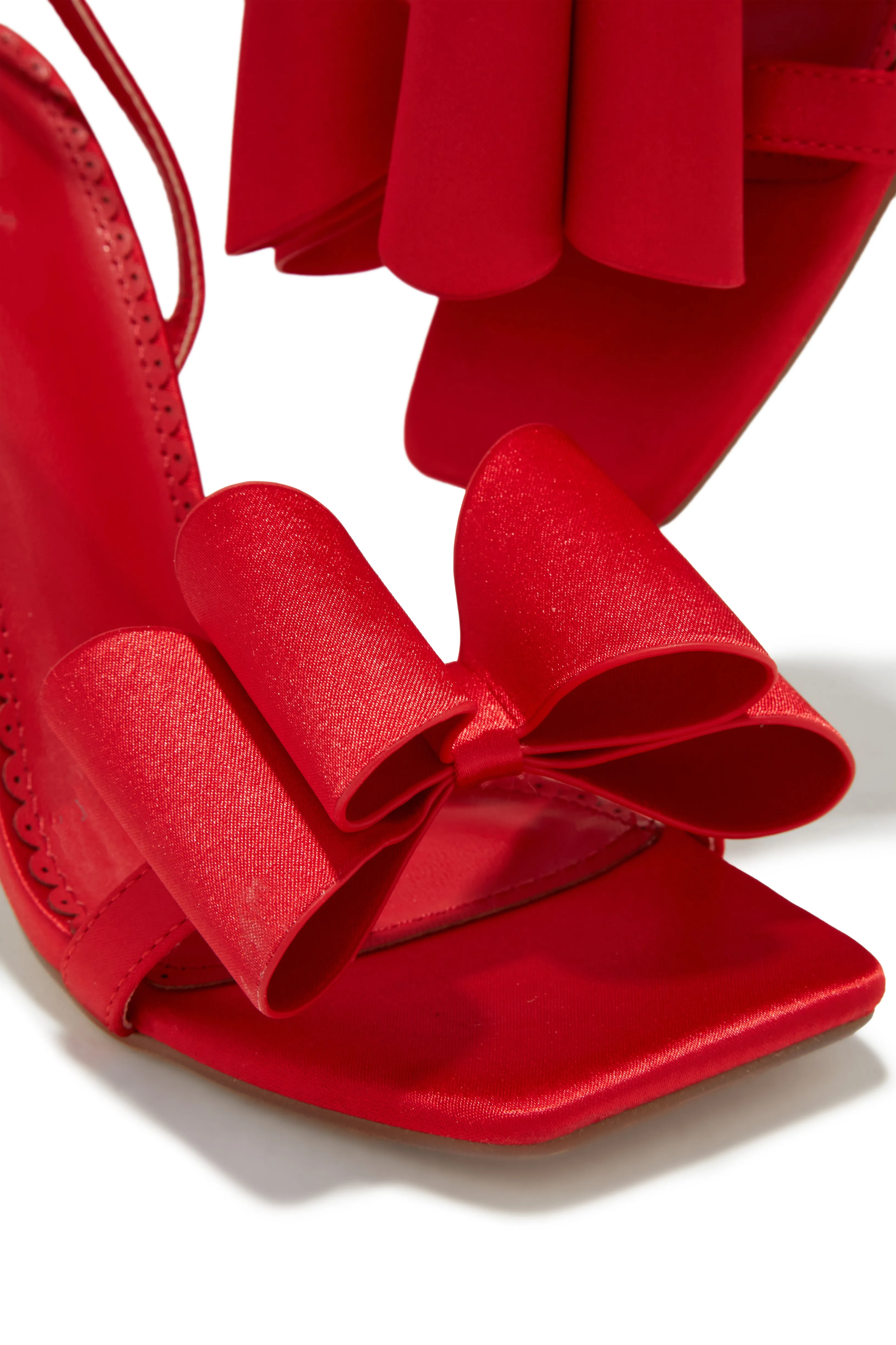 Pretty Nights Bow High Heels - Red sold by Miss Lola product image thumbnail 2