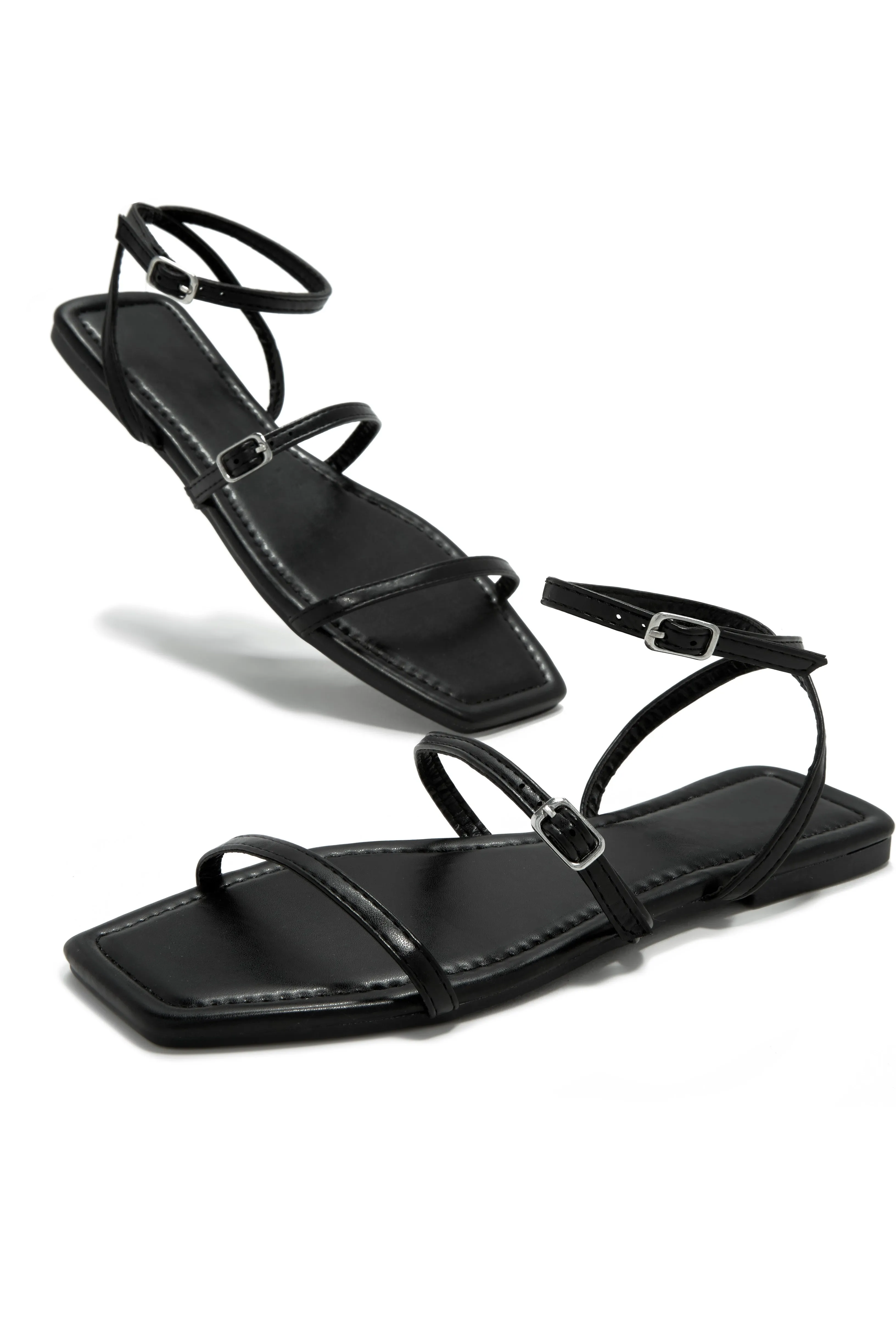 Bali Beach Flat Sandals - Black sold by Miss Lola