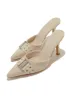 Paulette High Heel Pumps Mules - Nude sold by Miss Lola