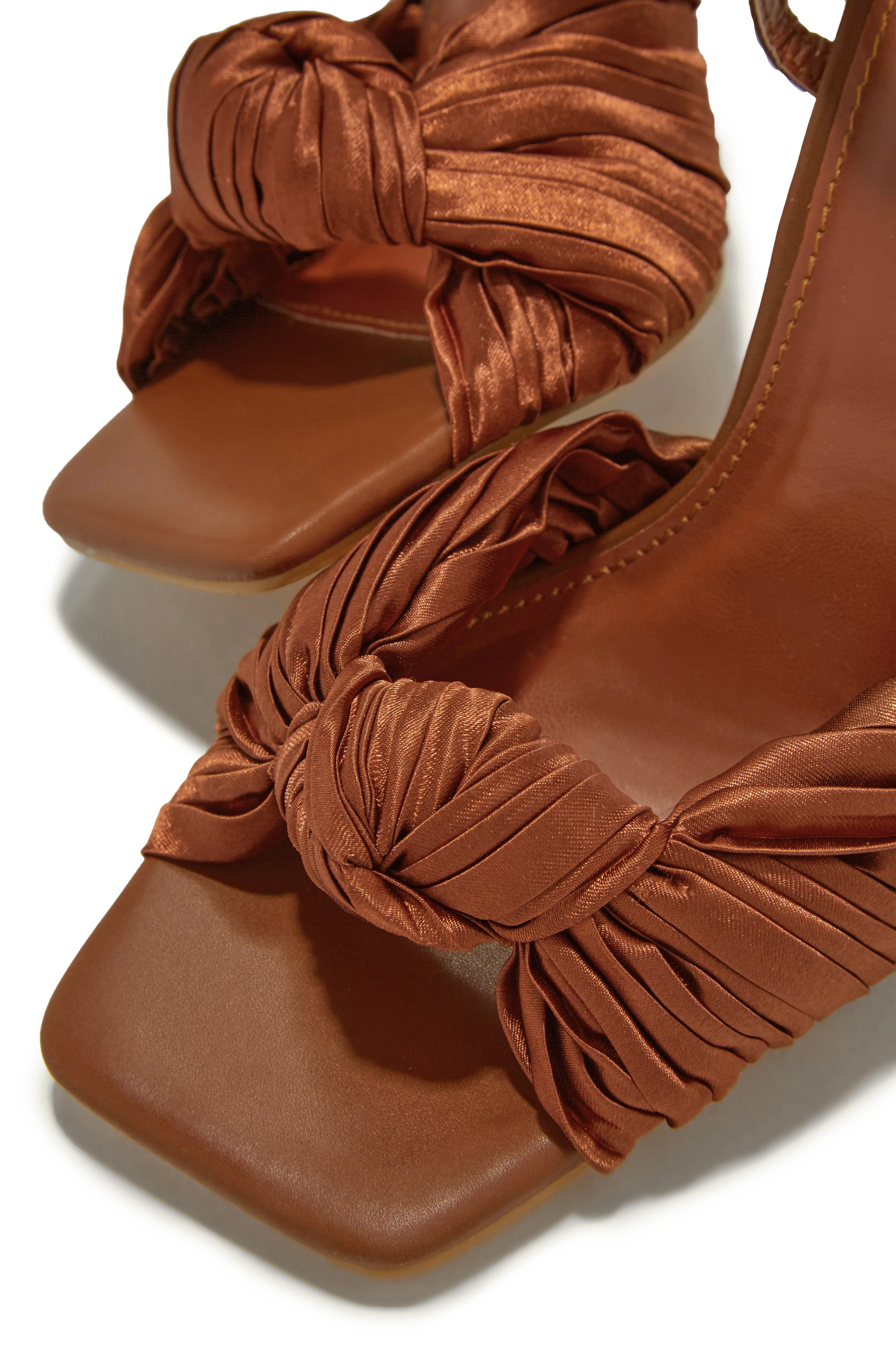 Harlow Lace Up High Heels - Tan sold by Miss Lola product image thumbnail 5