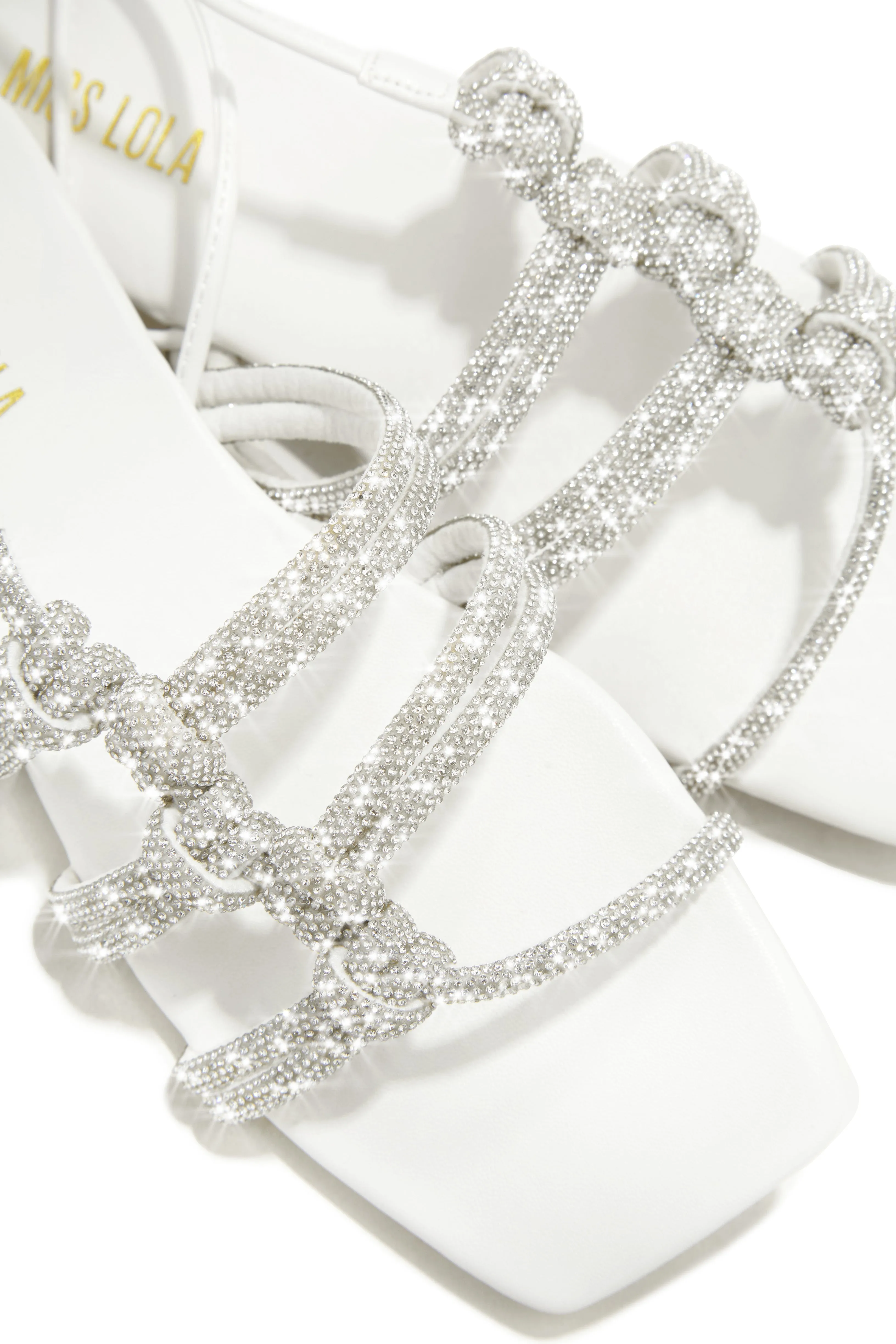 Ibiza Nights Embellished Lace Up Sandals - White sold by Miss Lola product image thumbnail 3