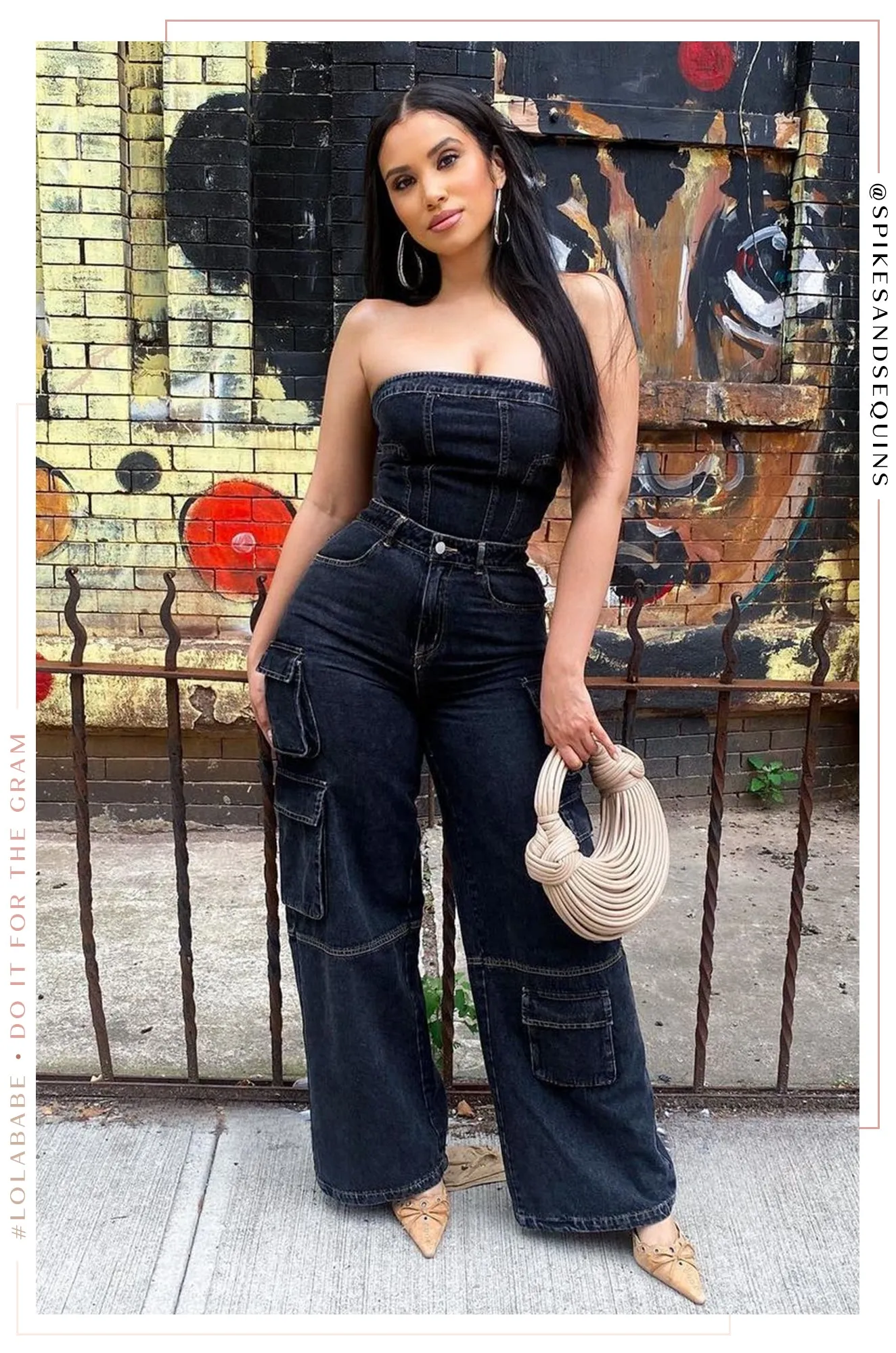 Bad Attitude Denim Wide Leg Pant - Black sold by Miss Lola product image thumbnail 3