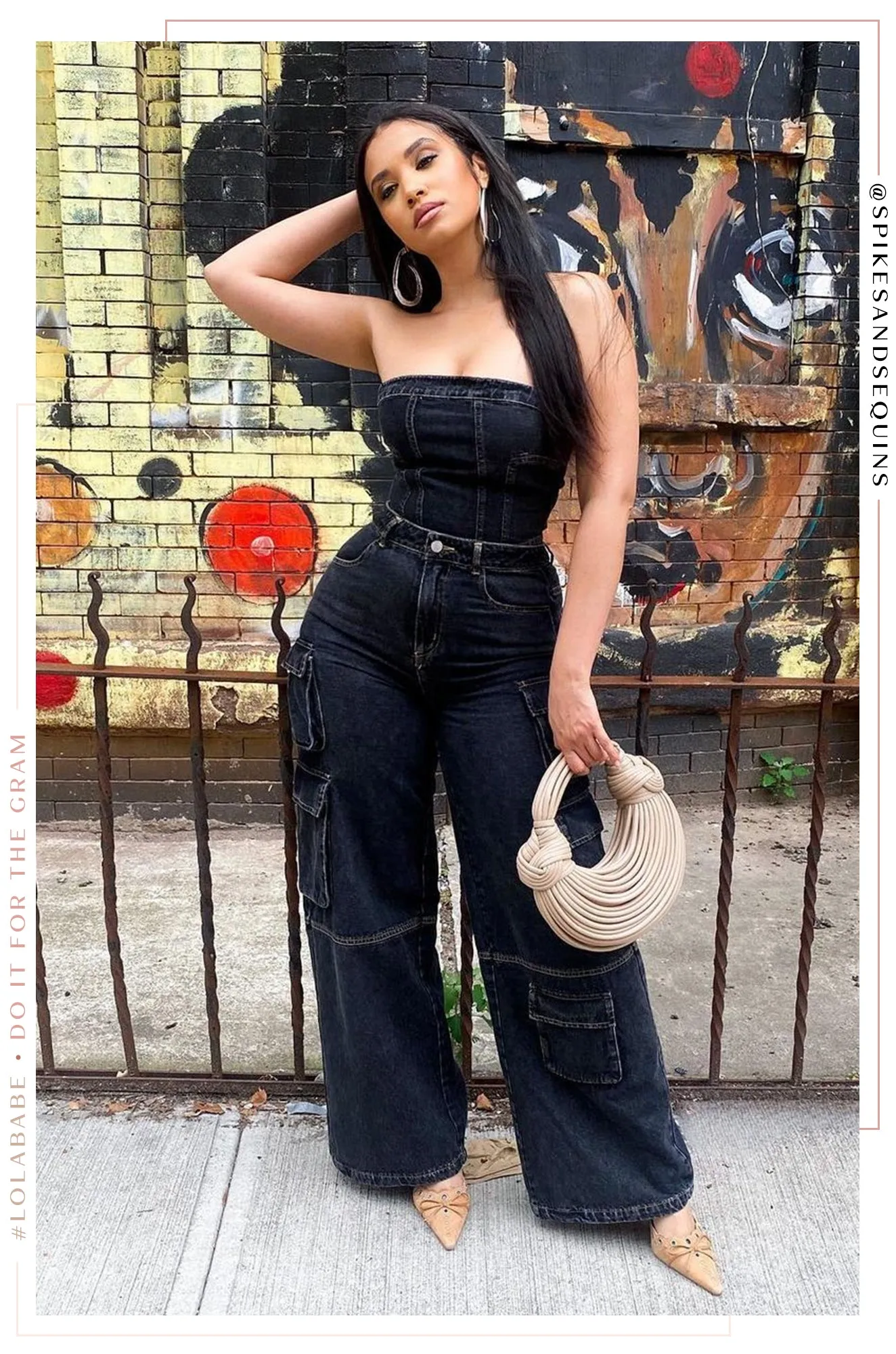 Bad Attitude Denim Wide Leg Pant - Black sold by Miss Lola product image thumbnail 4