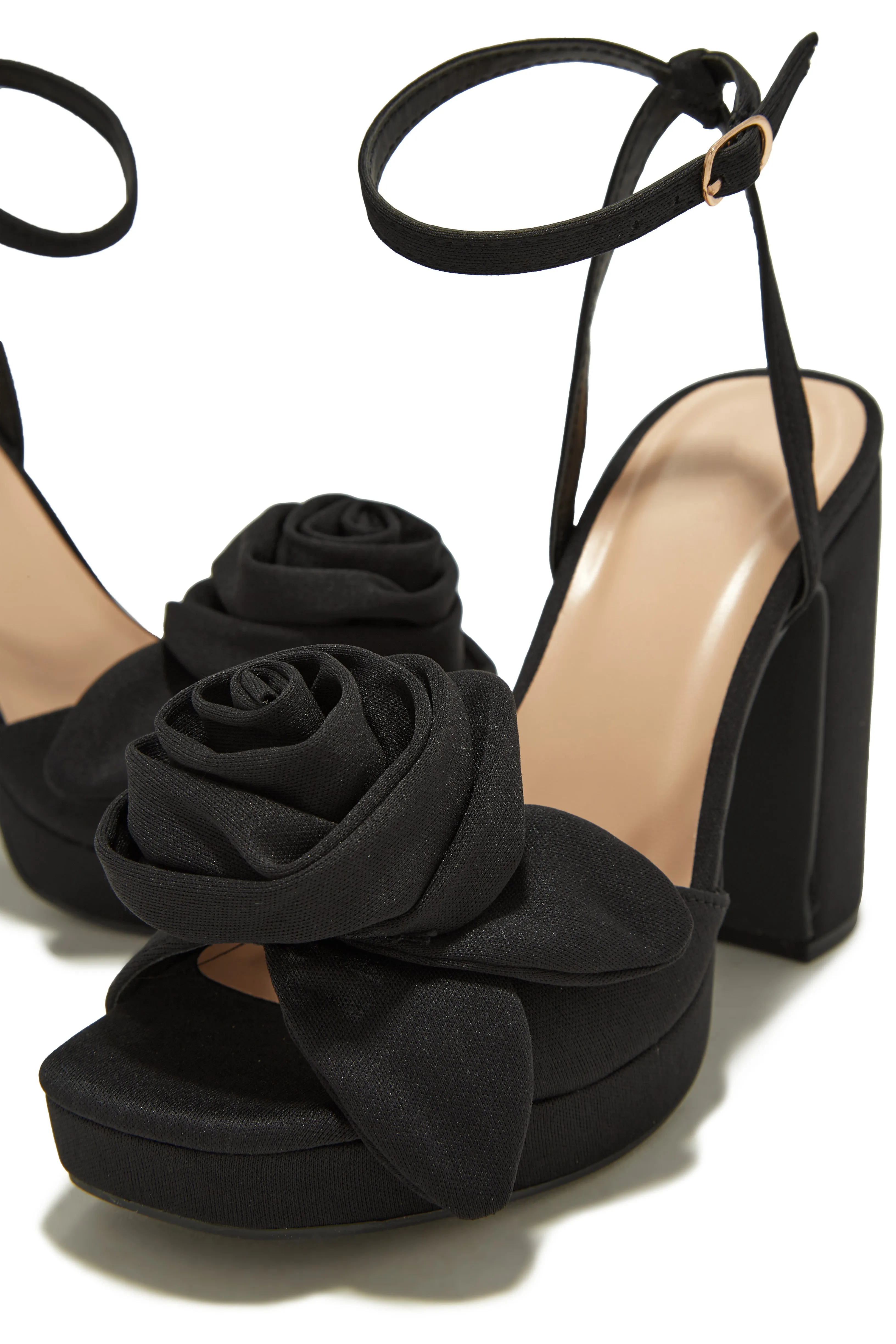 Michelle Platform Block High Heels - Black sold by Miss Lola product image thumbnail 2