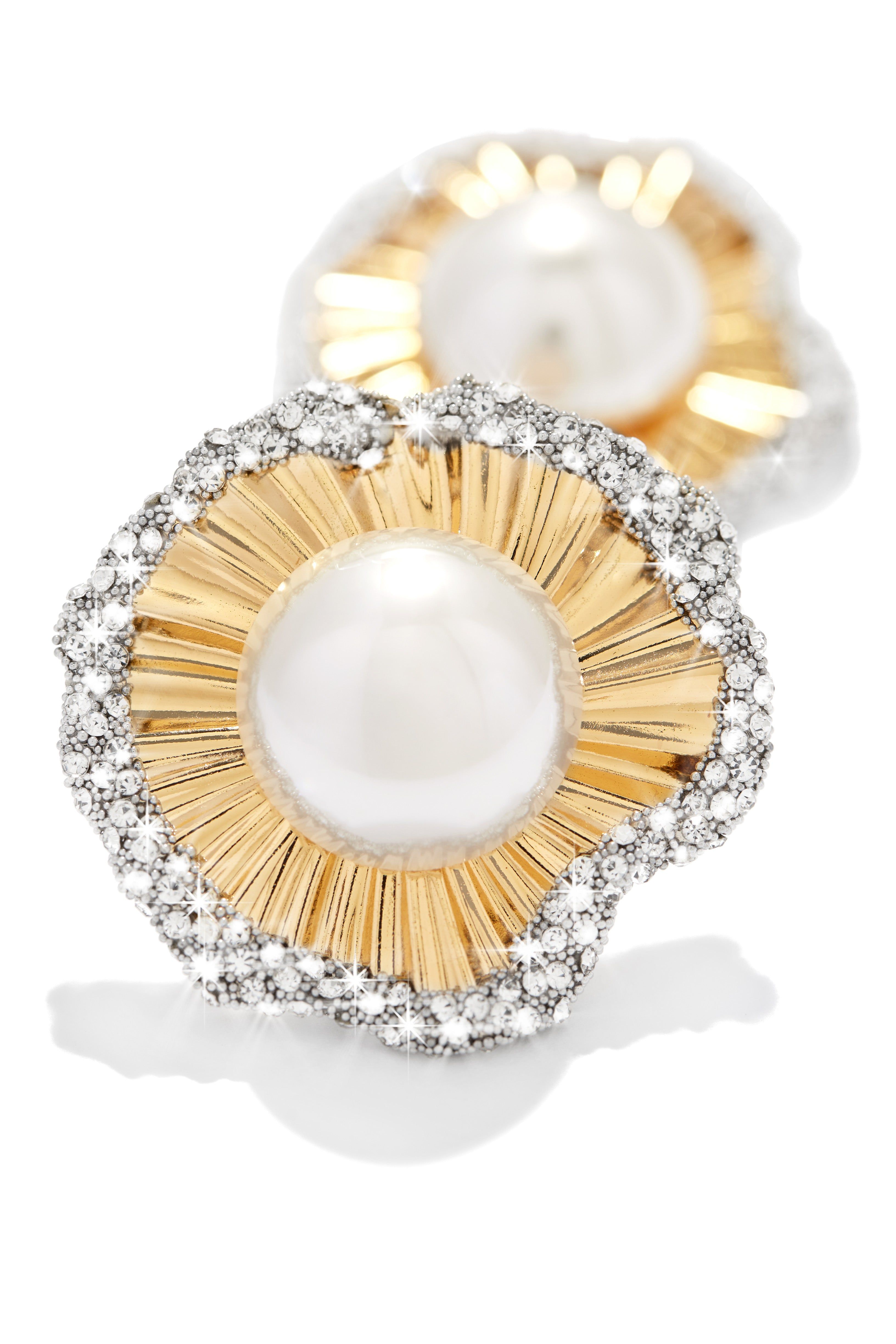 Luiza Embellished Statement Earring - Gold sold by Miss Lola product image thumbnail 3