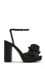 Michelle Platform Block High Heels - Black sold by Miss Lola