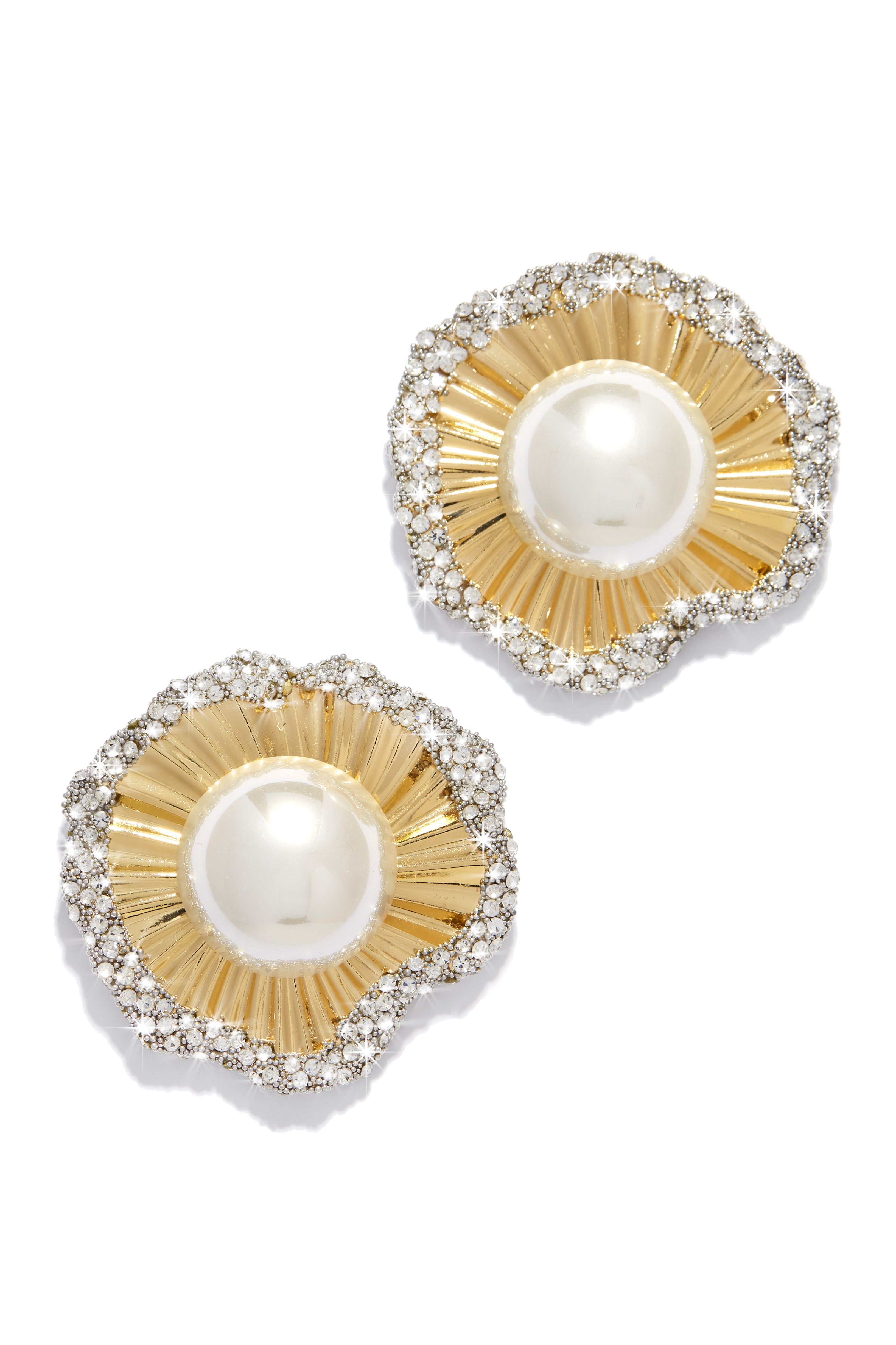 Luiza Embellished Statement Earring - Gold sold by Miss Lola product image thumbnail 5