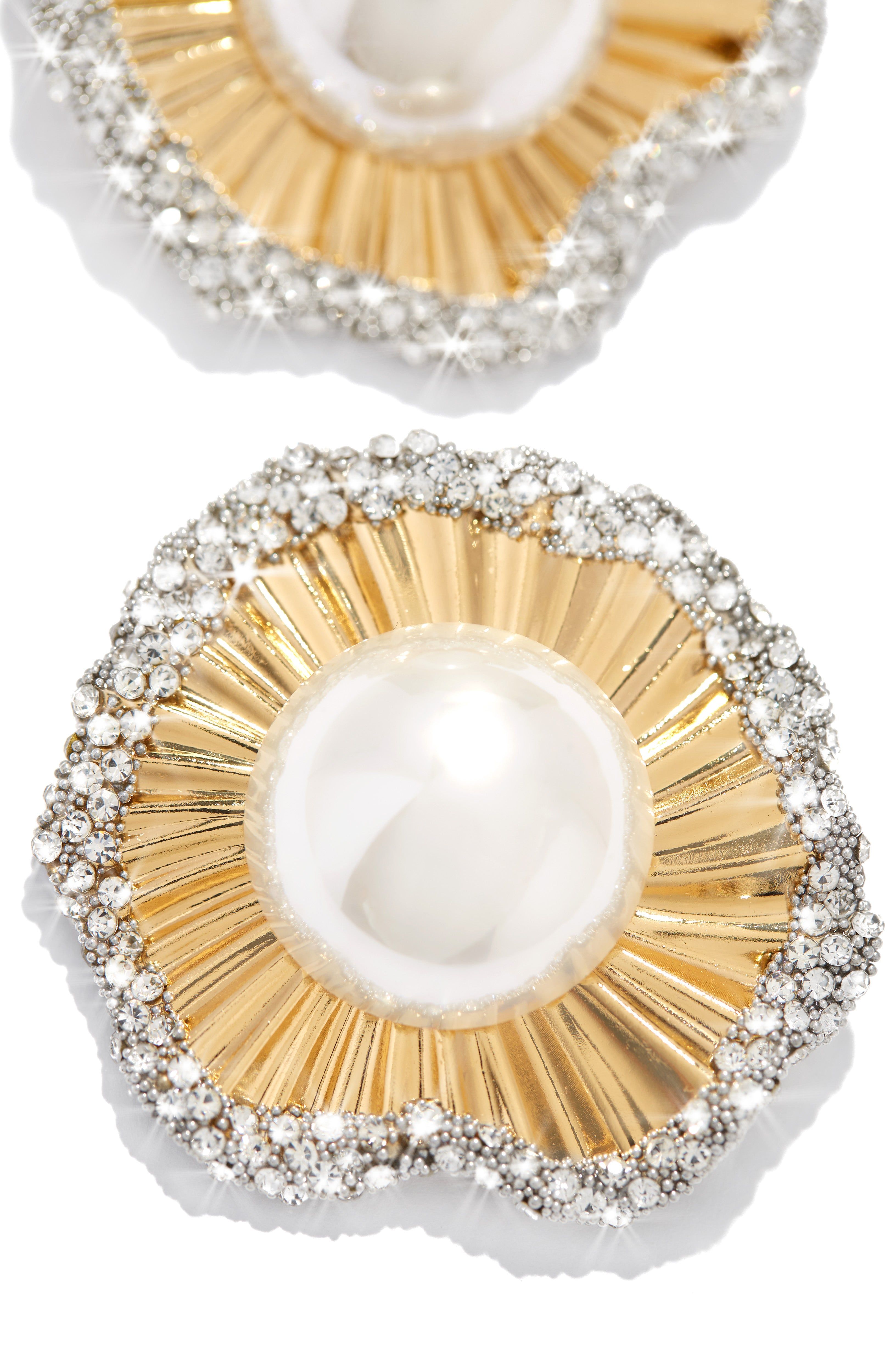 Luiza Embellished Statement Earring - Gold sold by Miss Lola product image thumbnail 4