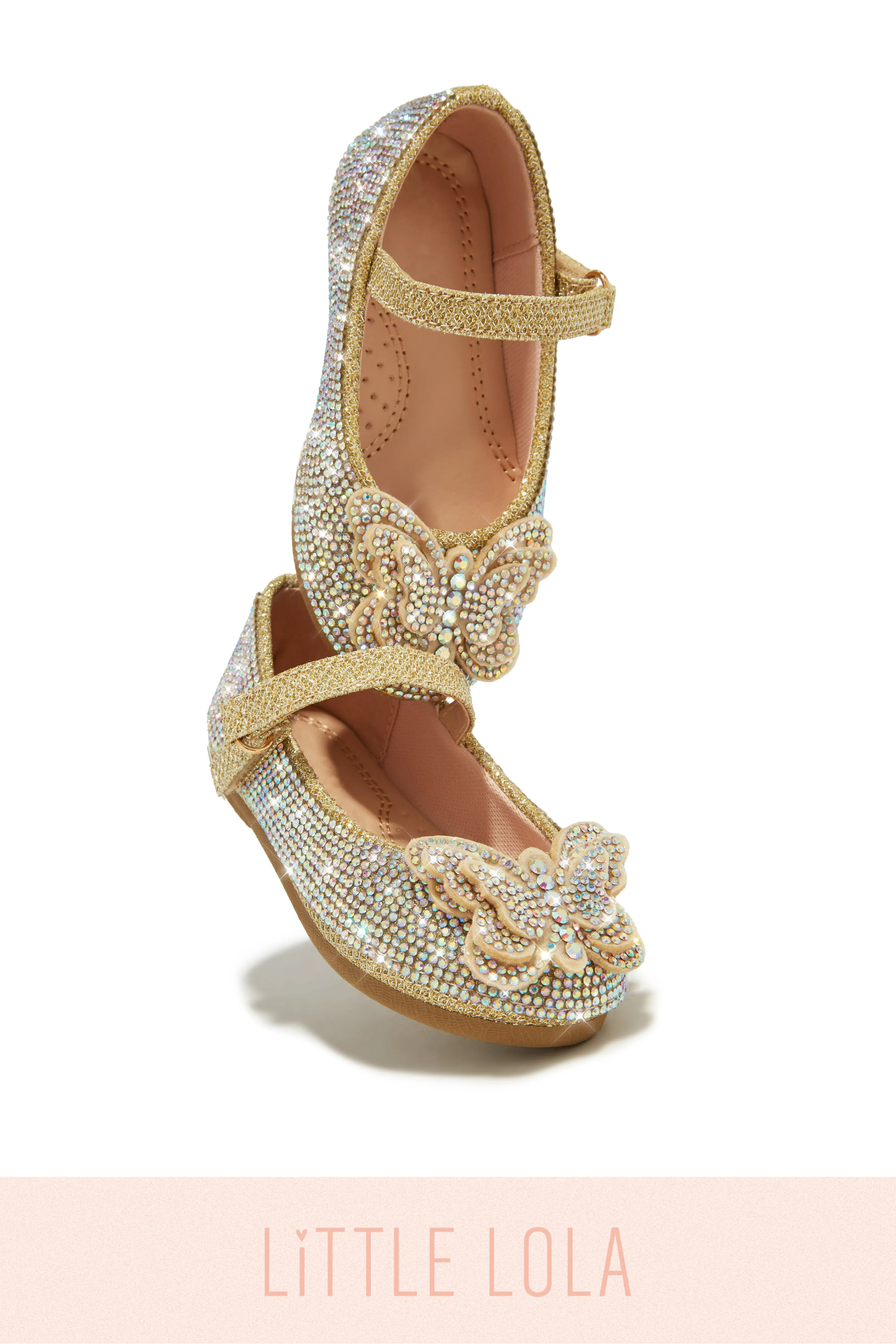 Mini Sweet Fantasy Embellished Flats - Gold sold by Miss Lola product image thumbnail 3