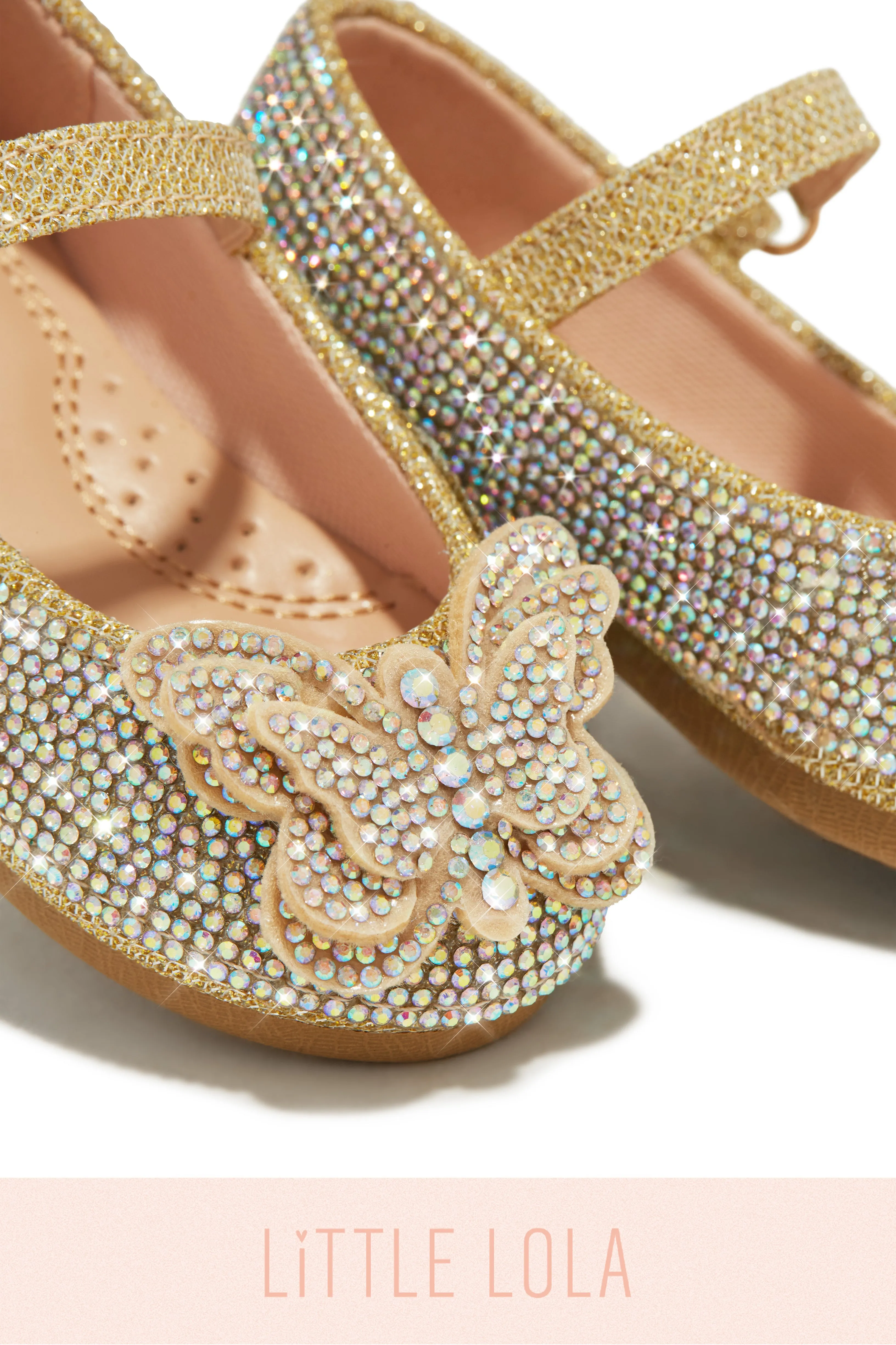 Mini Sweet Fantasy Embellished Flats - Gold sold by Miss Lola product image thumbnail 2