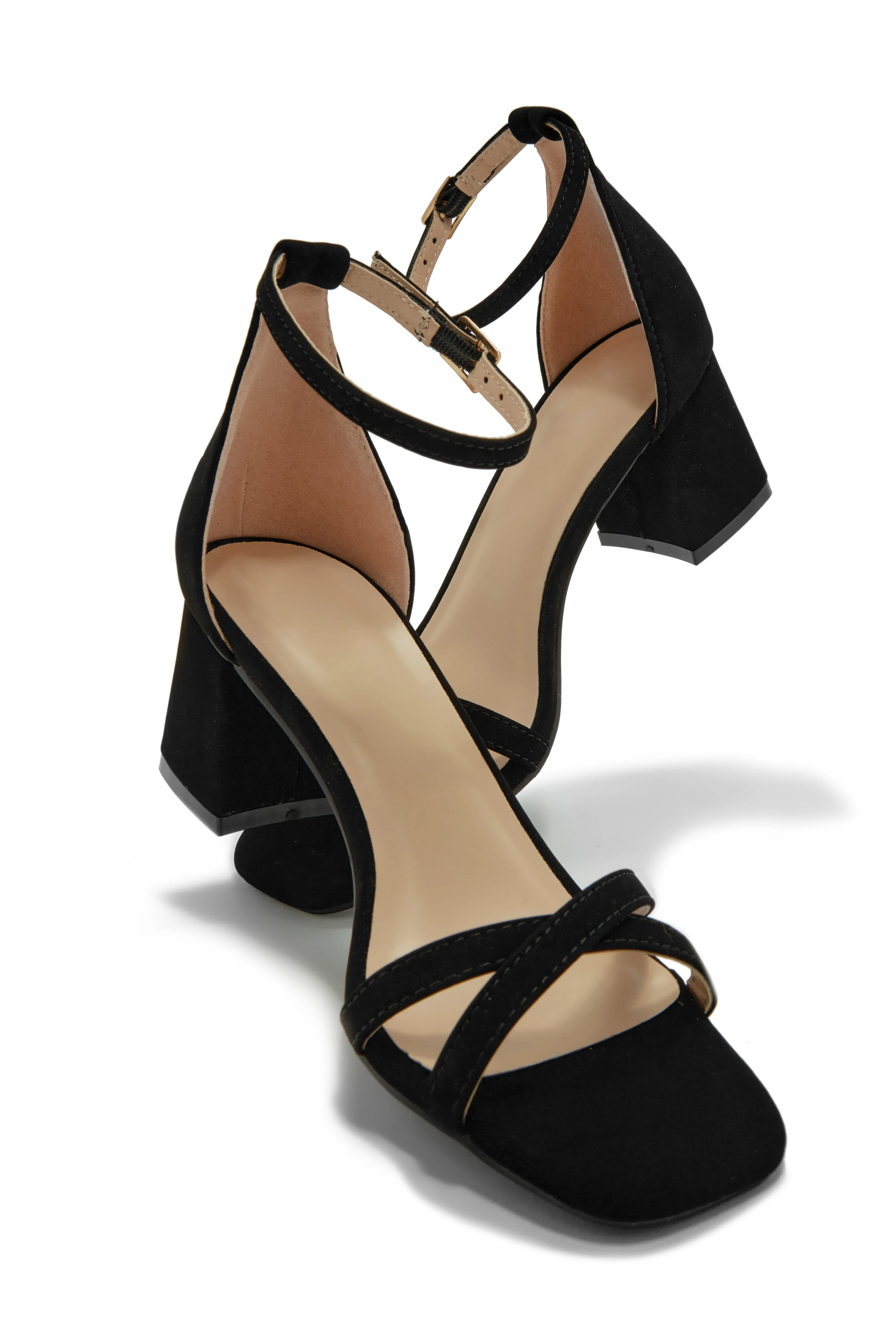 Rae Block Mid Heels - Black sold by Miss Lola