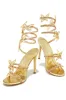 Fantasy Butterfly Embellished Coil Heels - Gold sold by Miss Lola