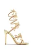 Fantasy Butterfly Embellished Coil Heels - Gold sold by Miss Lola