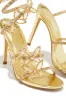 Fantasy Butterfly Embellished Coil Heels - Gold sold by Miss Lola
