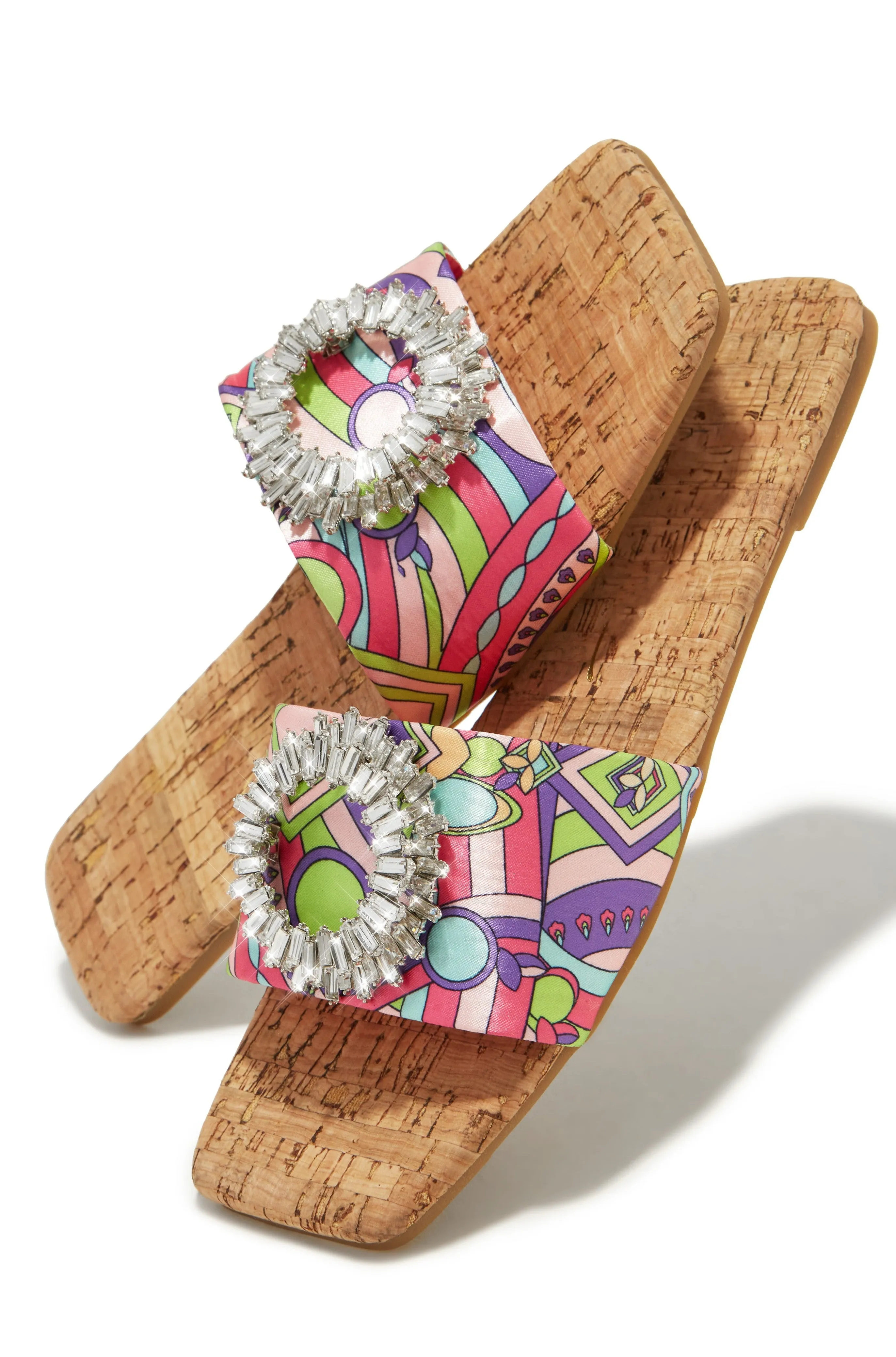 St. Tropez Getaway Embellished Slip On Sandals - Multi sold by Miss Lola product image thumbnail 4