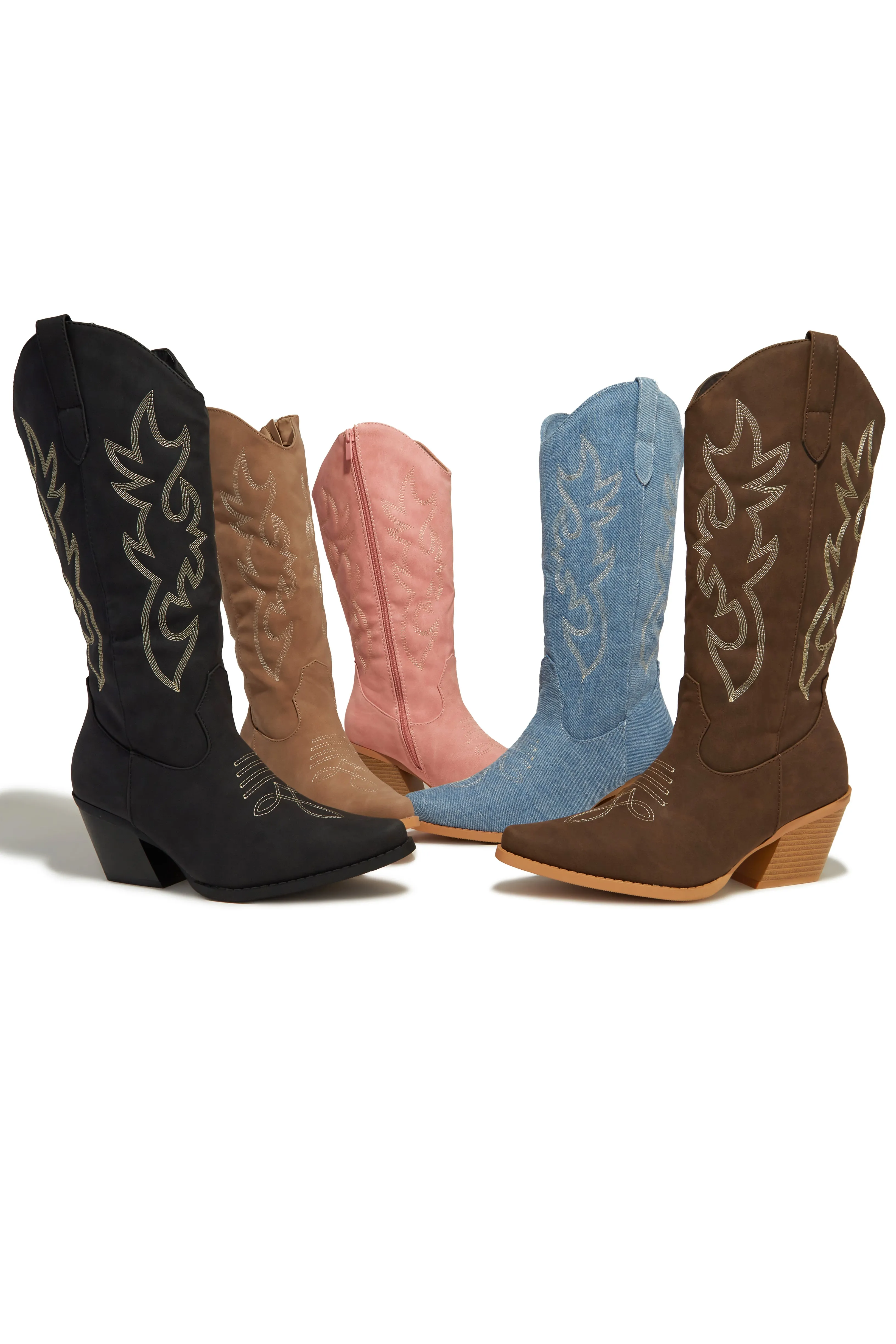 Abby Cowgirl Boots - Black sold by Miss Lola product image thumbnail 4
