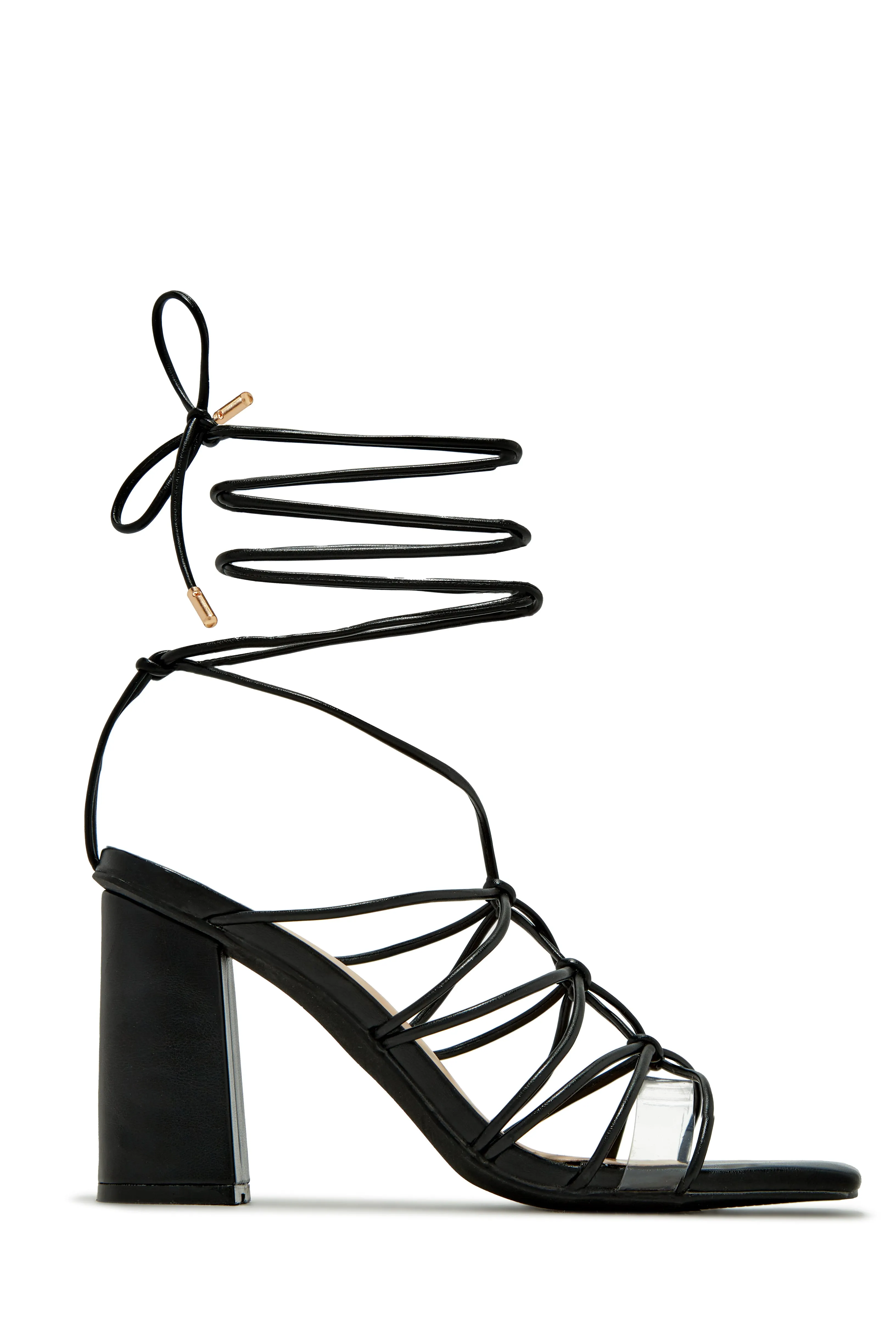 Palmera Lace Up Block Heels - Nude sold by Miss Lola product image thumbnail 5
