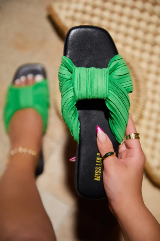 Bali Getaway Slip On Sandals - Green sold by Miss Lola
