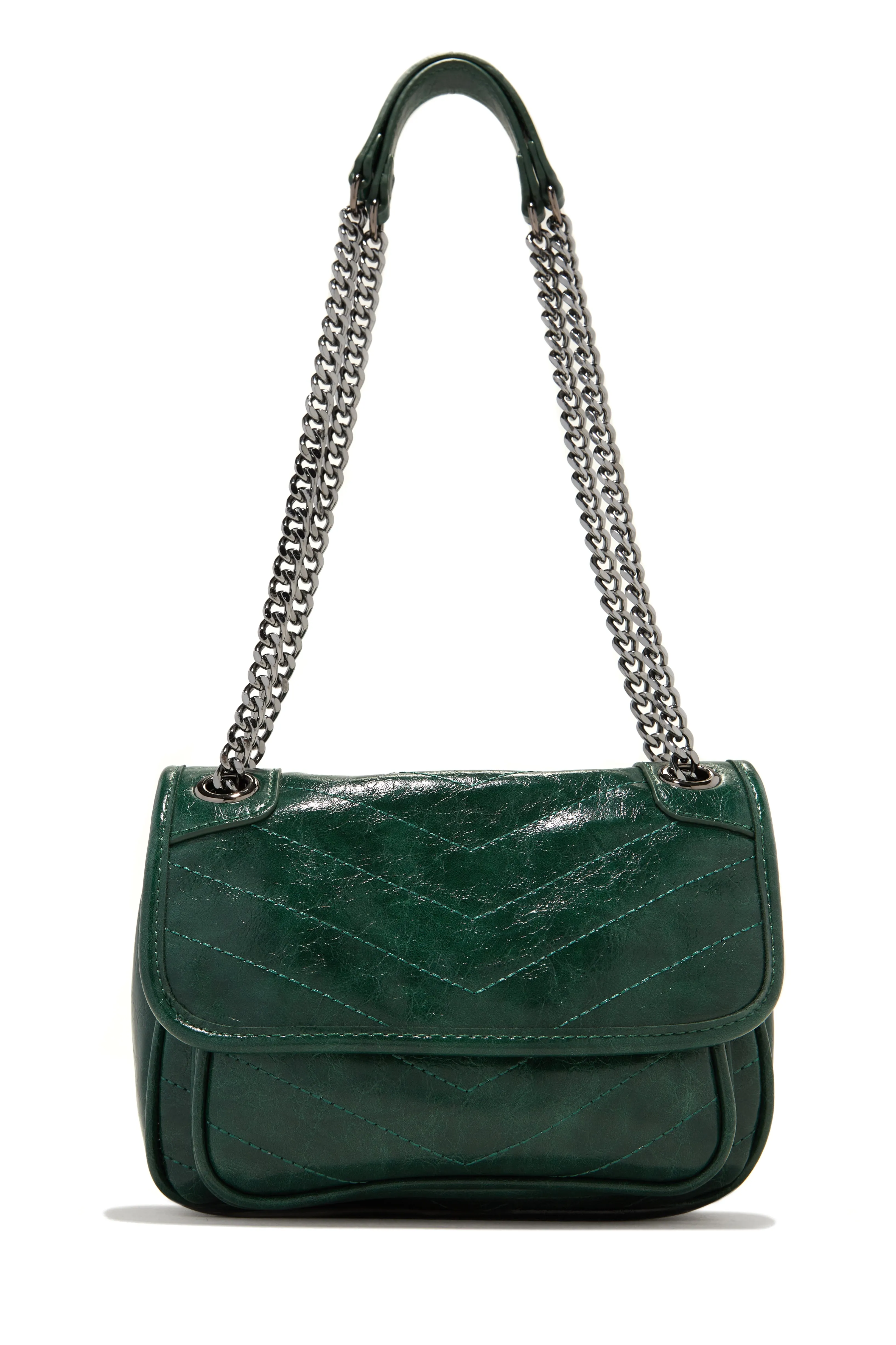 Alicia Quilted Crossbody Bag - Green sold by Miss Lola product image thumbnail 3
