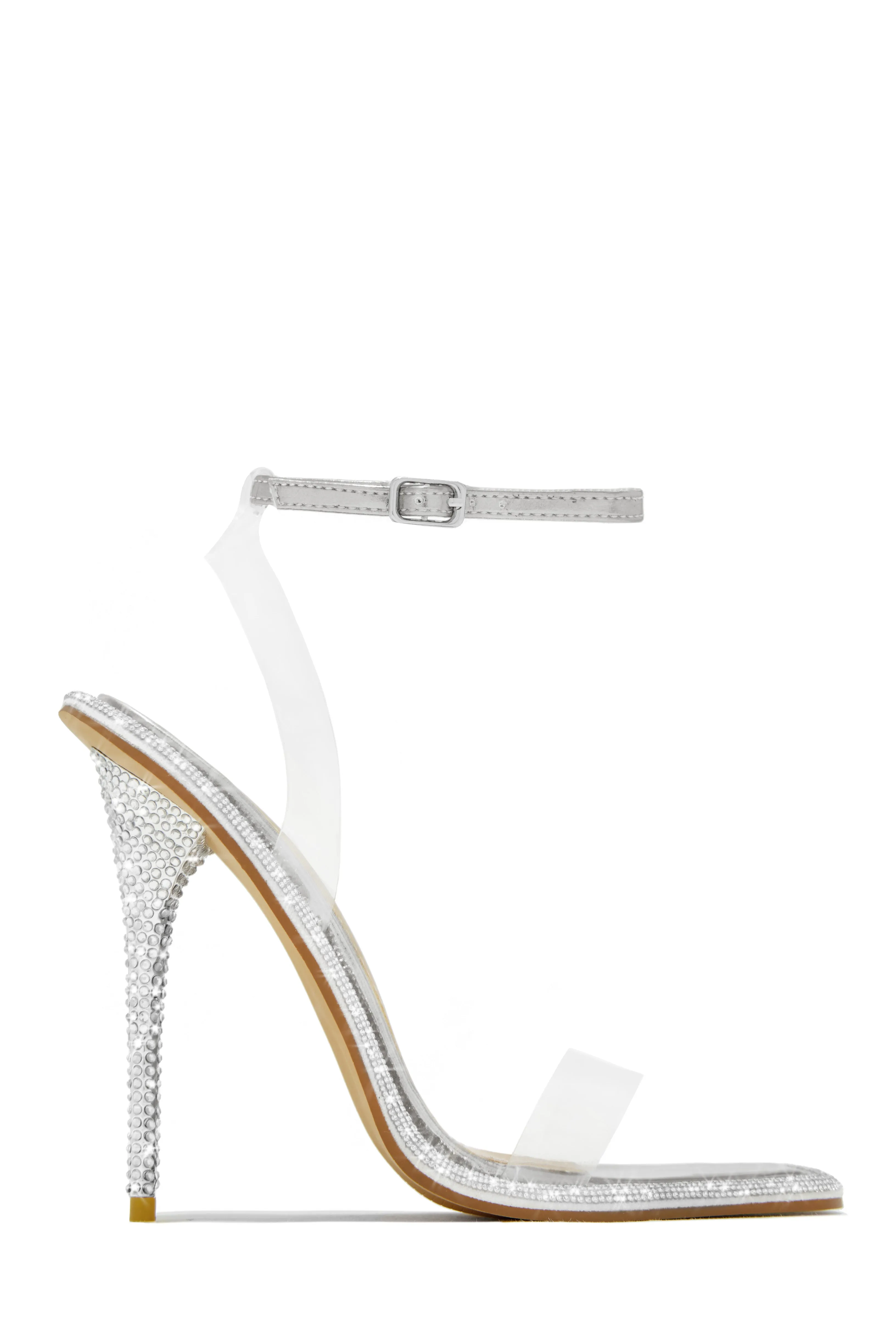 Unforgettable Nights Embellished High Heels - Silver sold by Miss Lola product image thumbnail 5