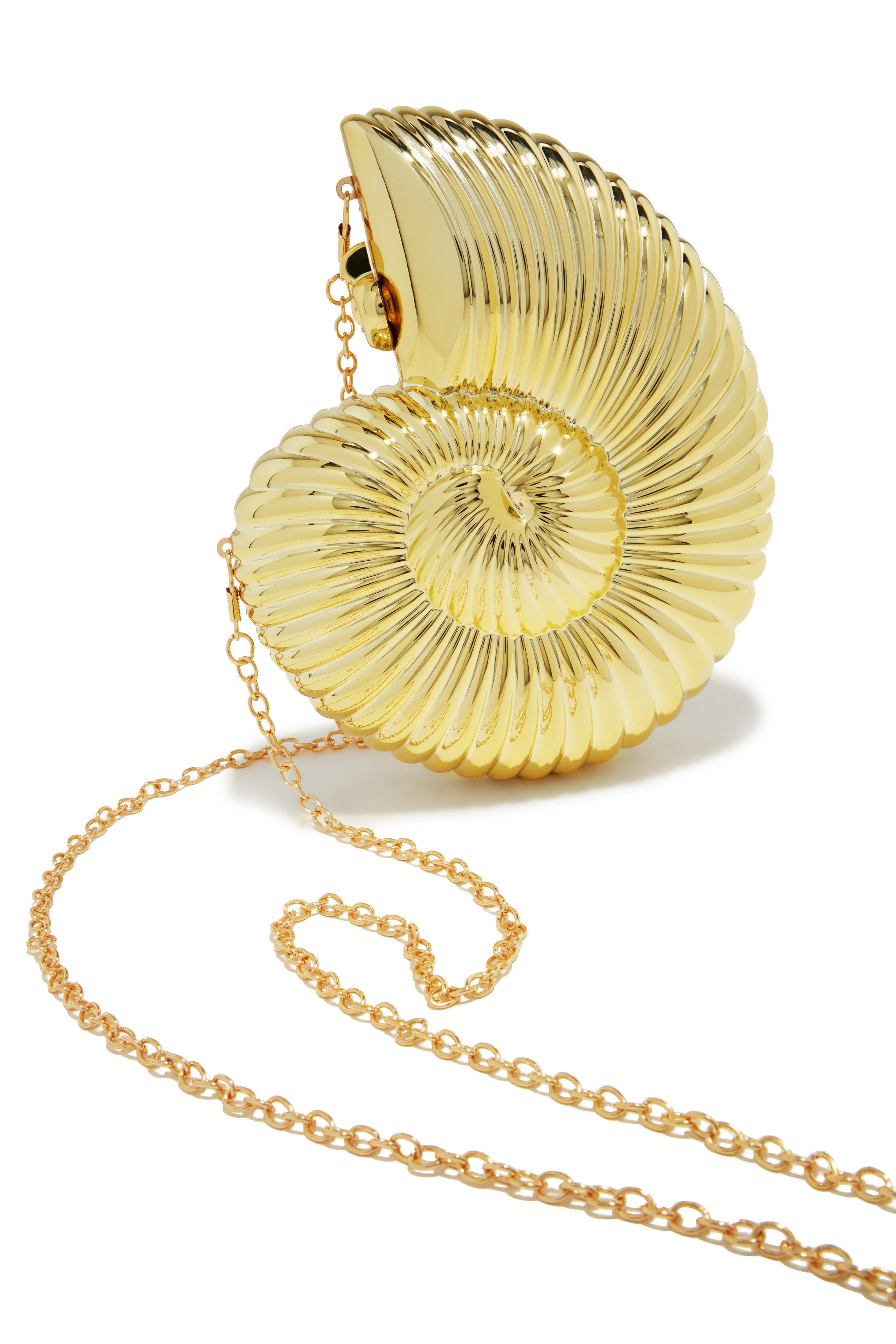 Kiari Sea Shell Statement Bag - Gold sold by Miss Lola product image thumbnail 3