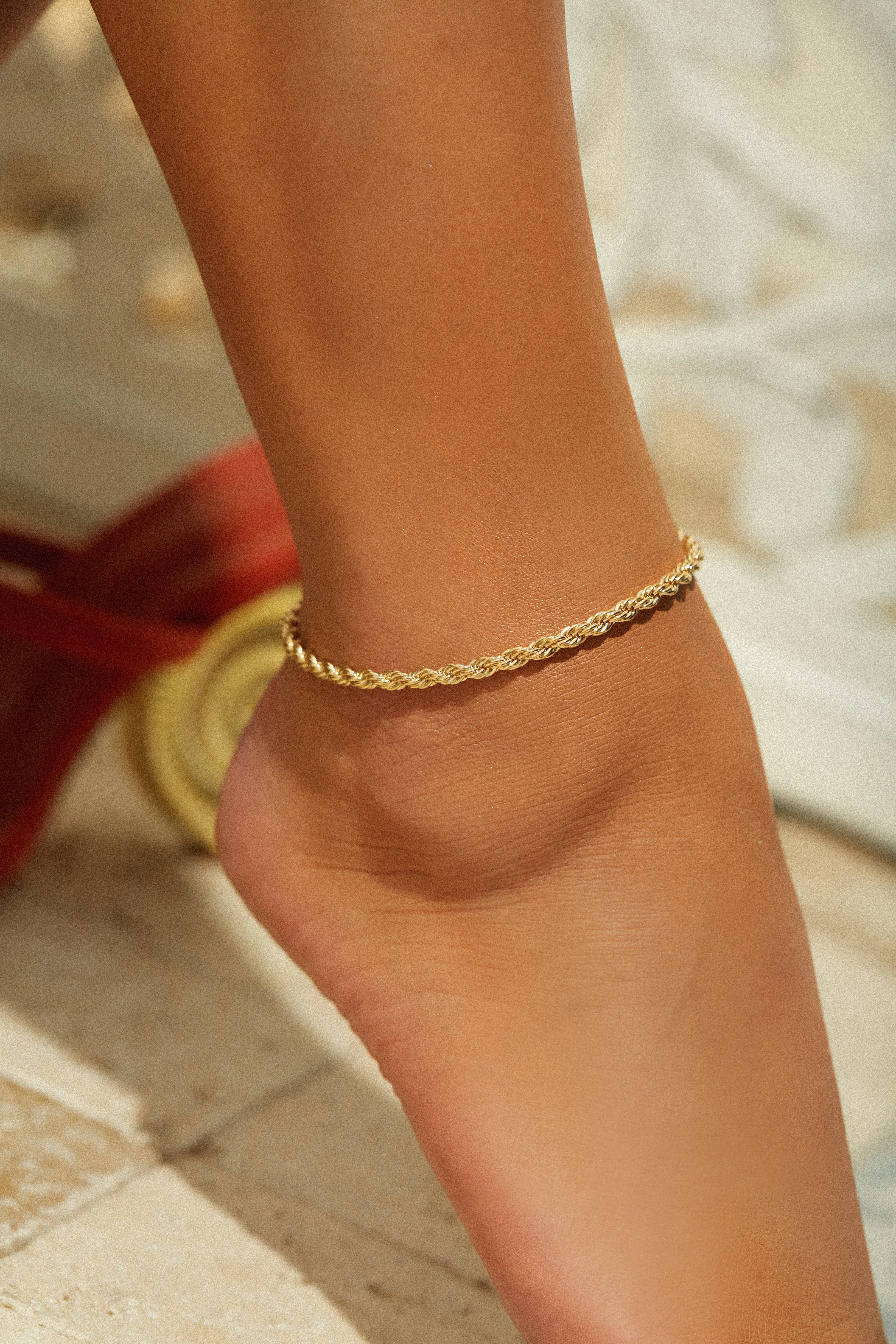 She's Golden Chain Anklet - Gold sold by Miss Lola