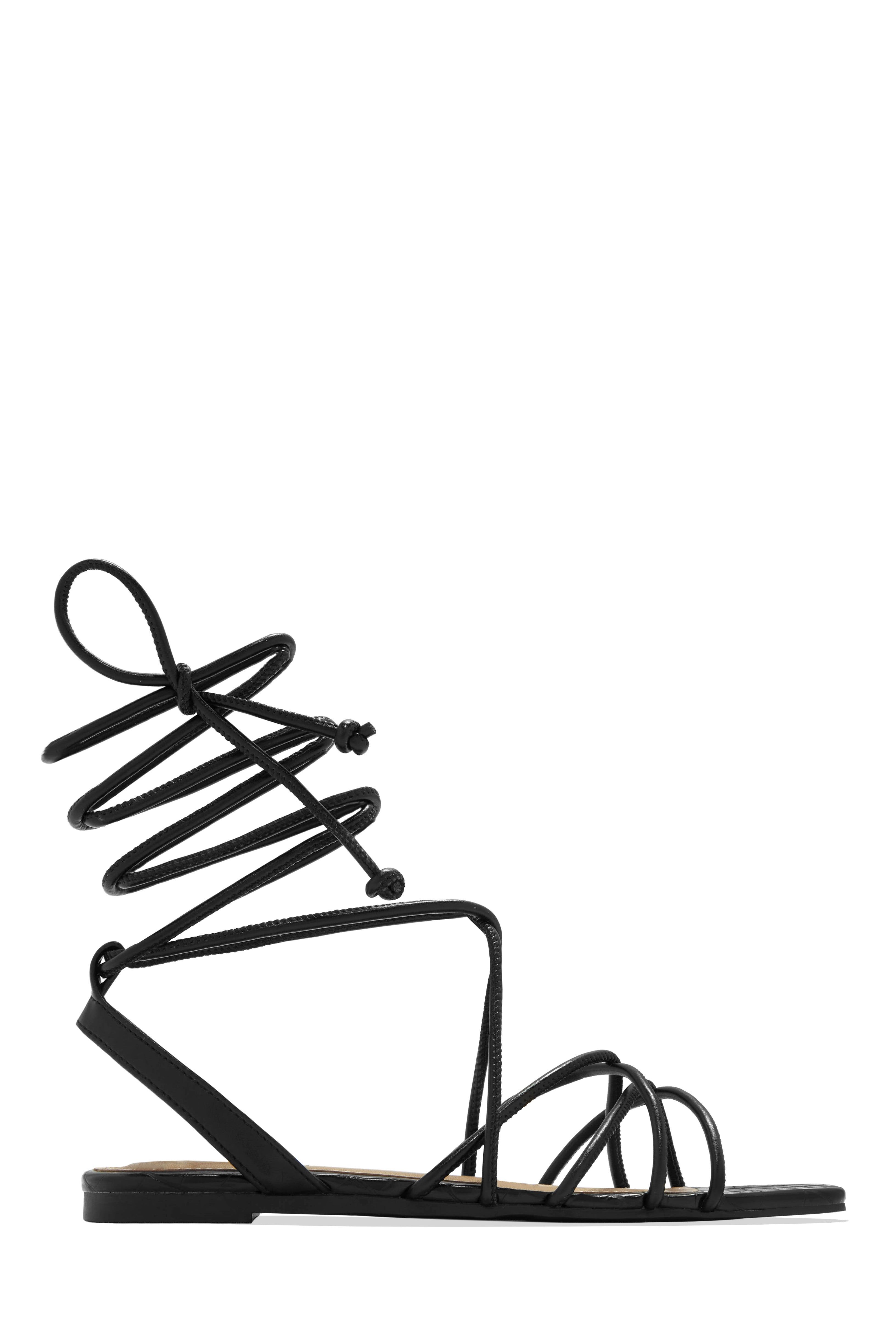 Resort Paradise Lace Up Sandals - Black sold by Miss Lola product image thumbnail 4