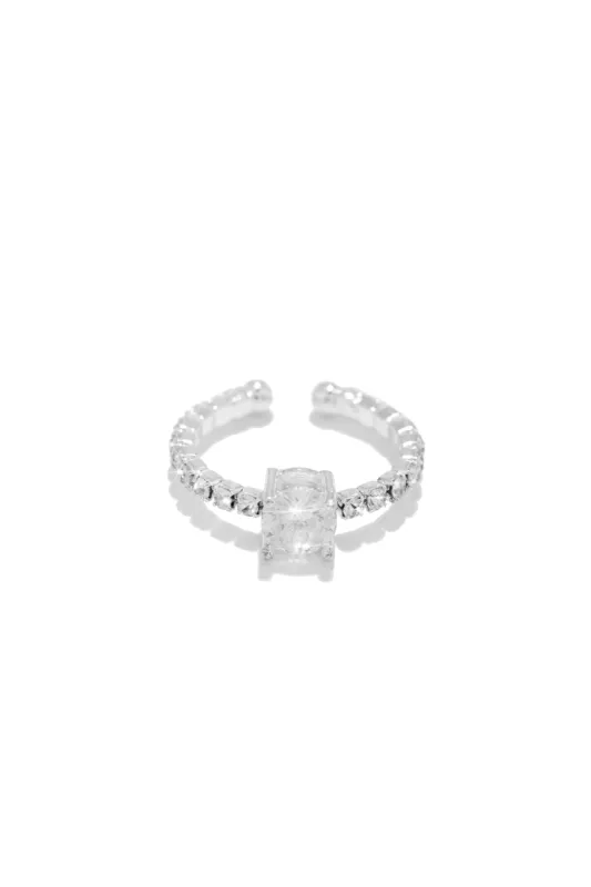 Diamonds Embellished Toe Ring - Silver sold by Miss Lola