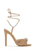 Harlow Lace Up High Heels - Black sold by Miss Lola