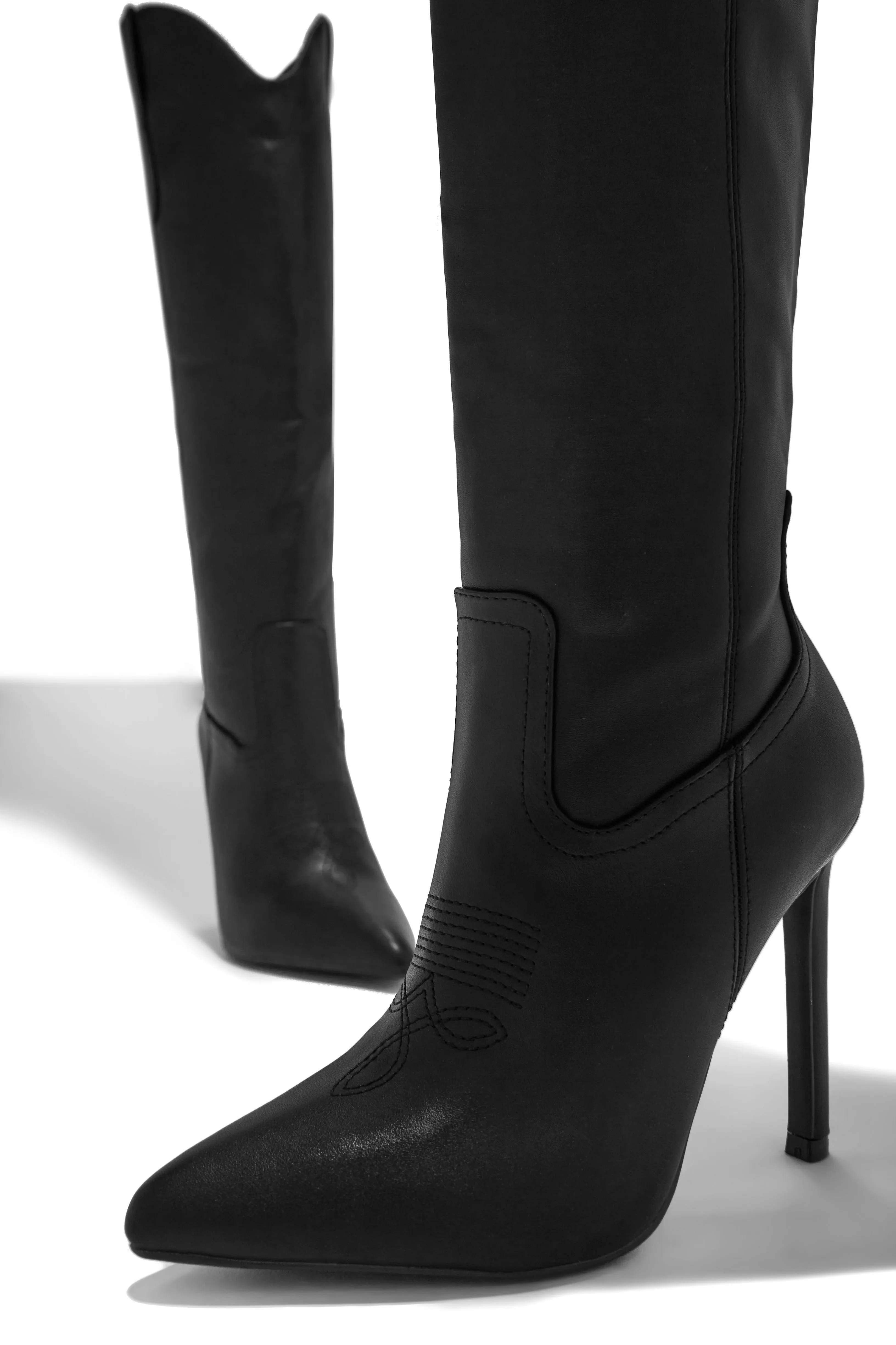 Erin High Heel Boots - Black sold by Miss Lola product image thumbnail 3