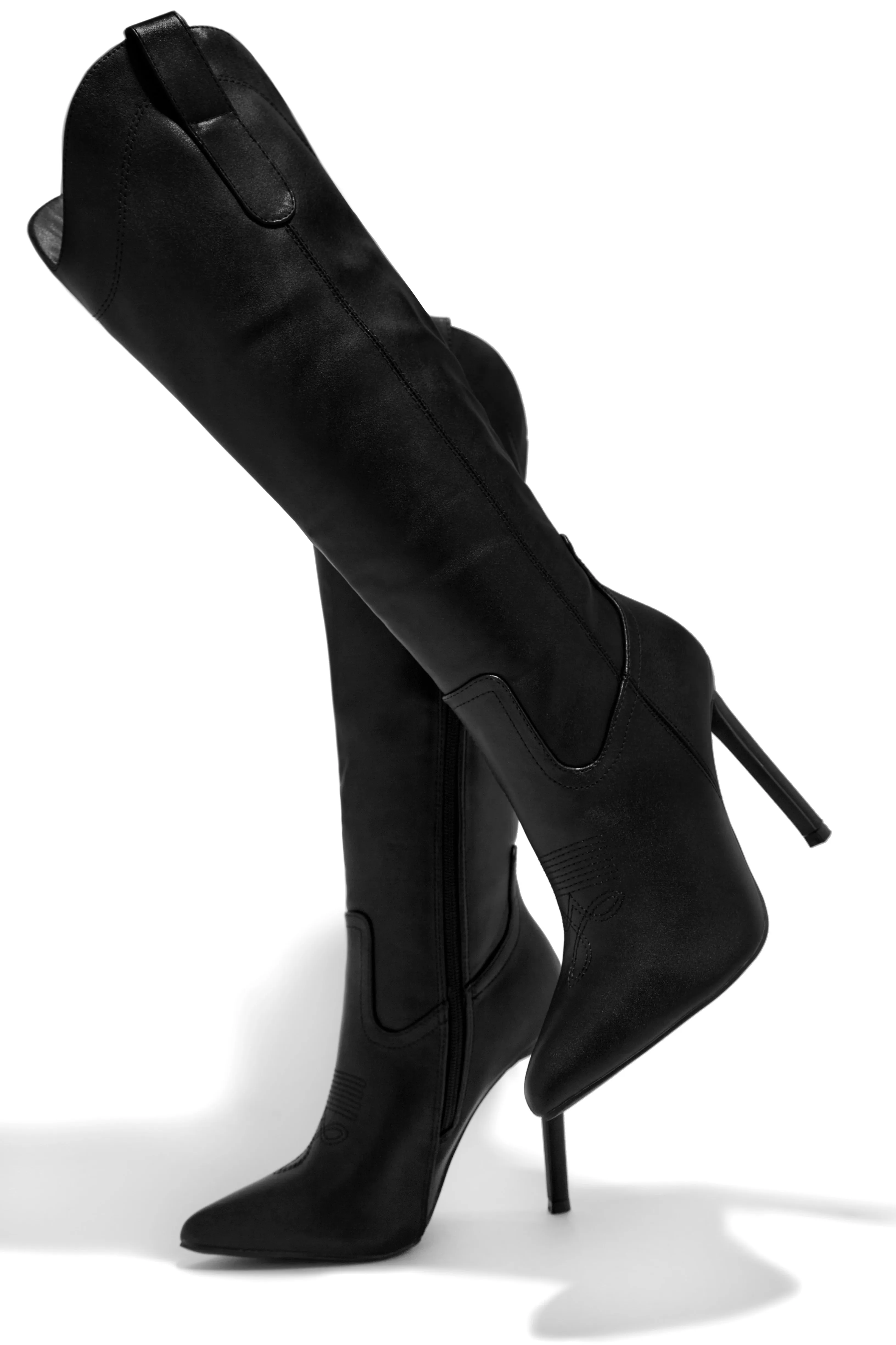 Erin High Heel Boots - Black sold by Miss Lola product image thumbnail 2