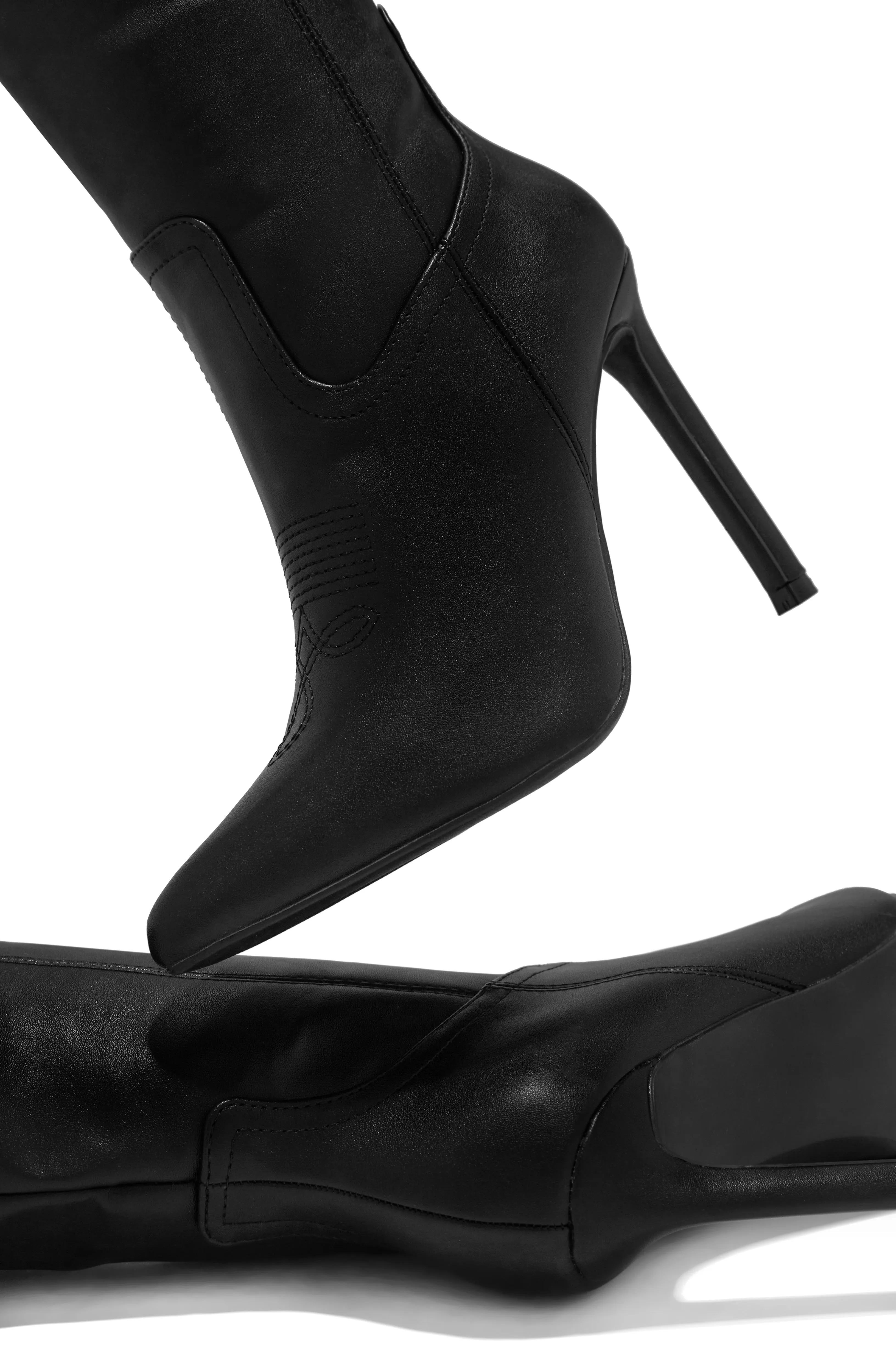 Erin High Heel Boots - Black sold by Miss Lola product image thumbnail 4
