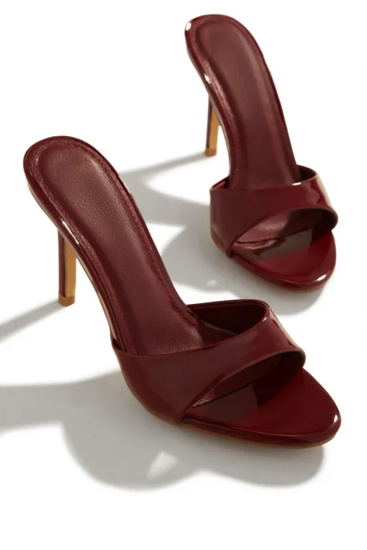 Kelia Mid Heel Mules - Cherry sold by Miss Lola
