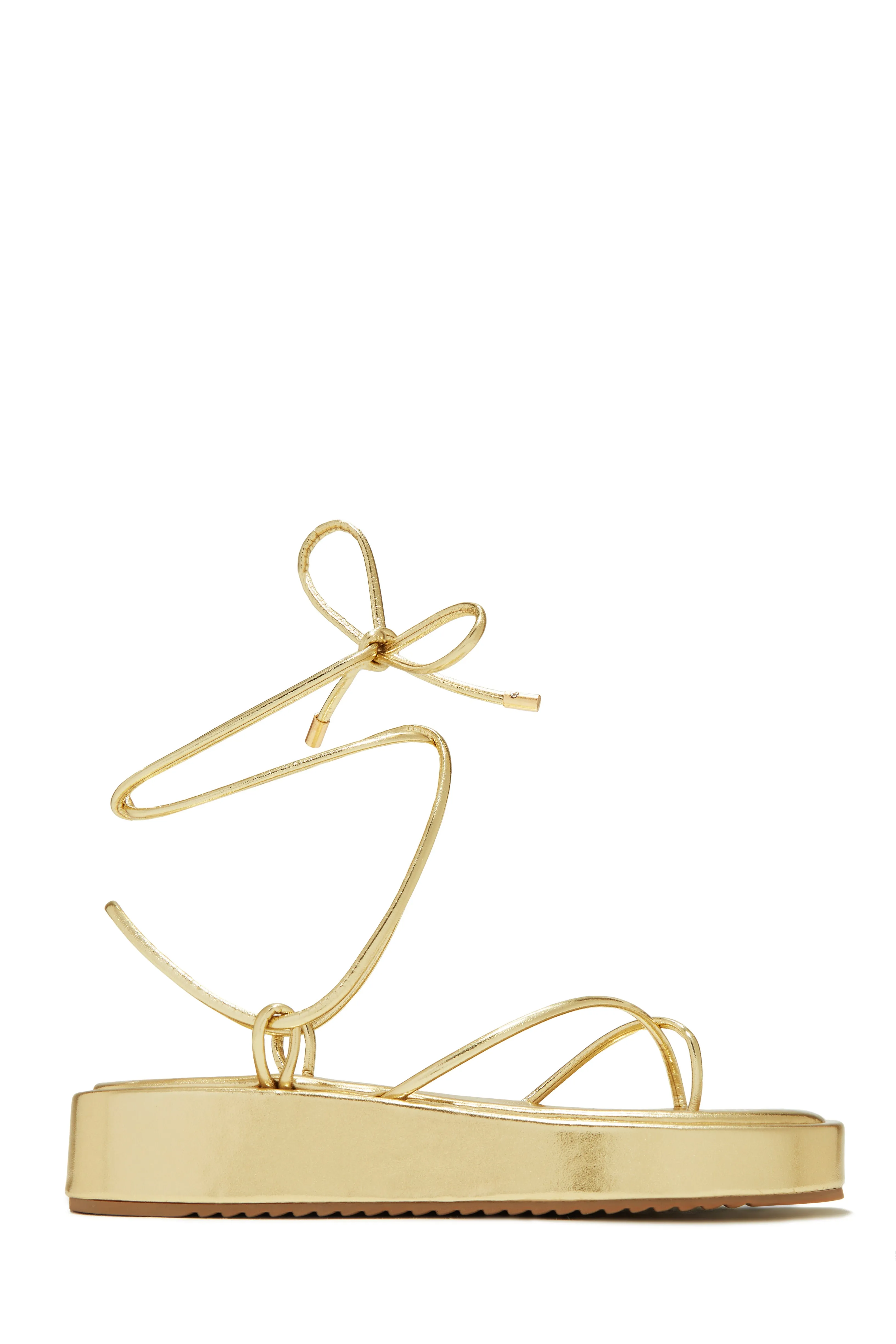 Mykonos Island Lace Up Platform Sandals - Gold sold by Miss Lola product image thumbnail 3