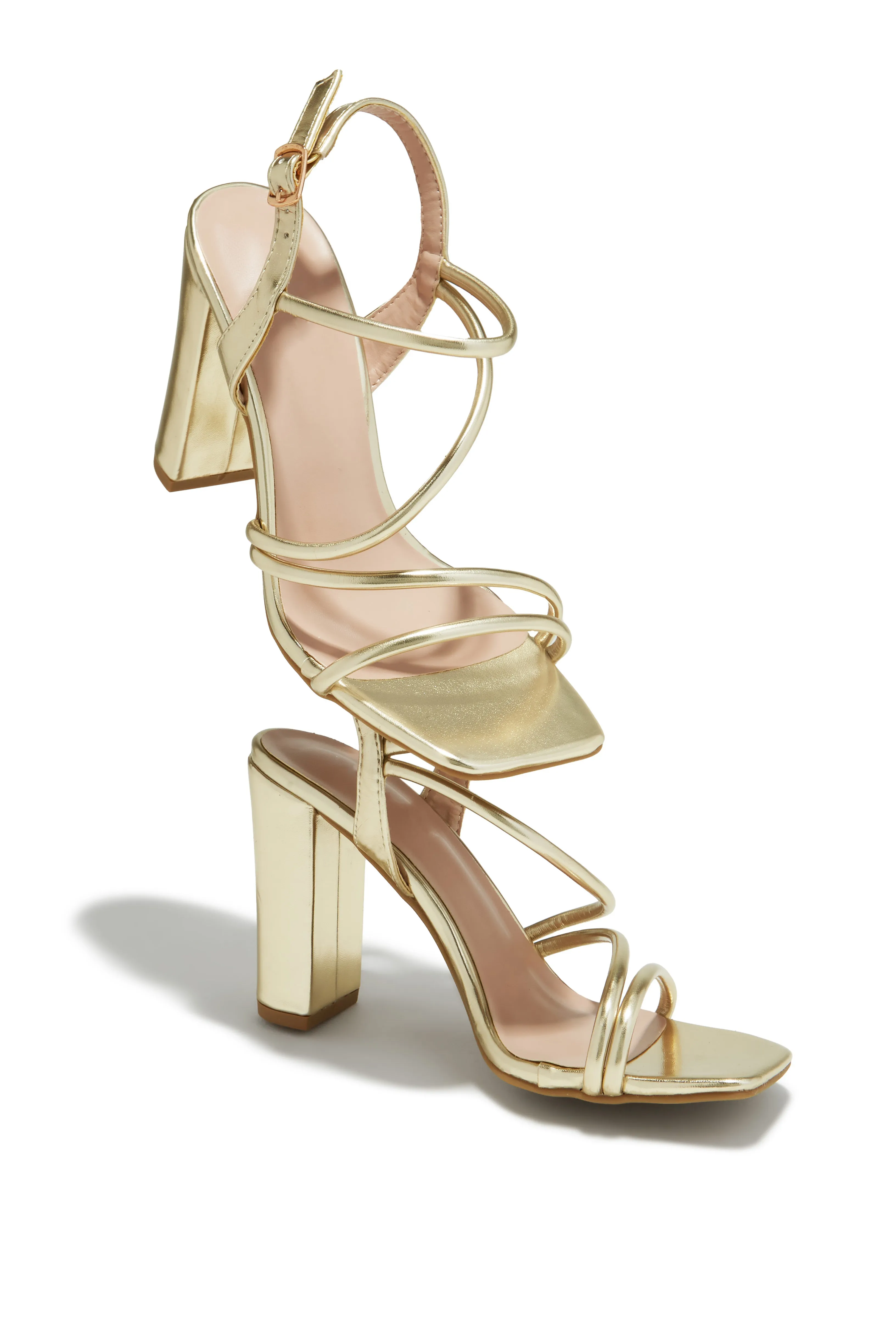 Victoria Block Heels - Gold sold by Miss Lola product image thumbnail 4