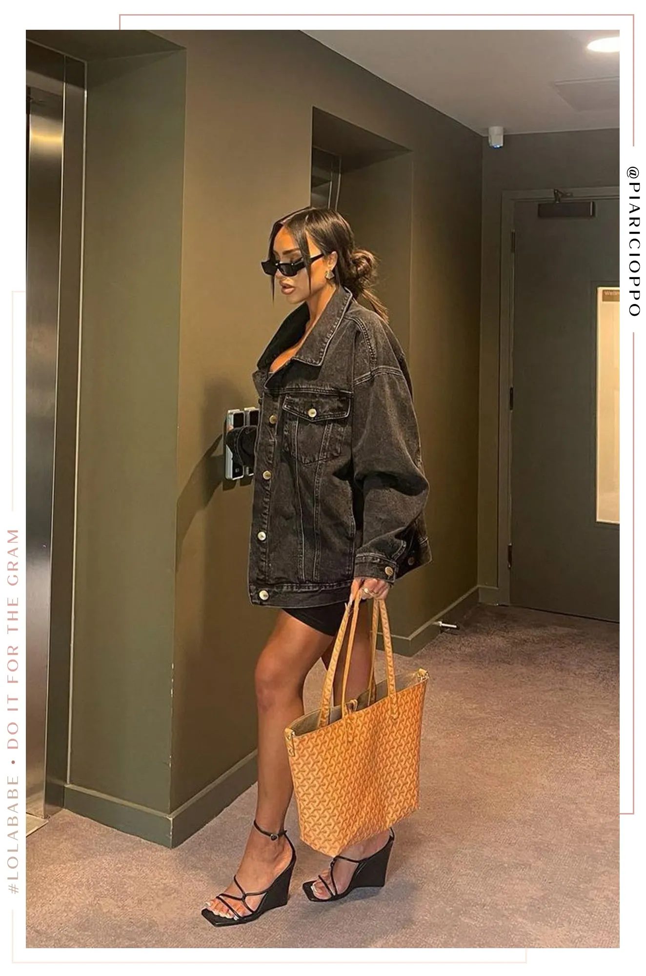 Cali Girl Oversized Denim Jacket - Charcoal sold by Miss Lola product image thumbnail 2