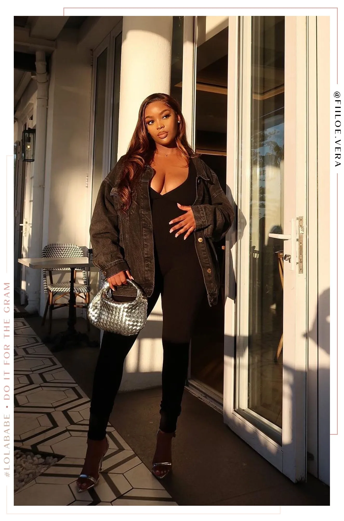 Cali Girl Oversized Denim Jacket - Charcoal sold by Miss Lola product image thumbnail 4