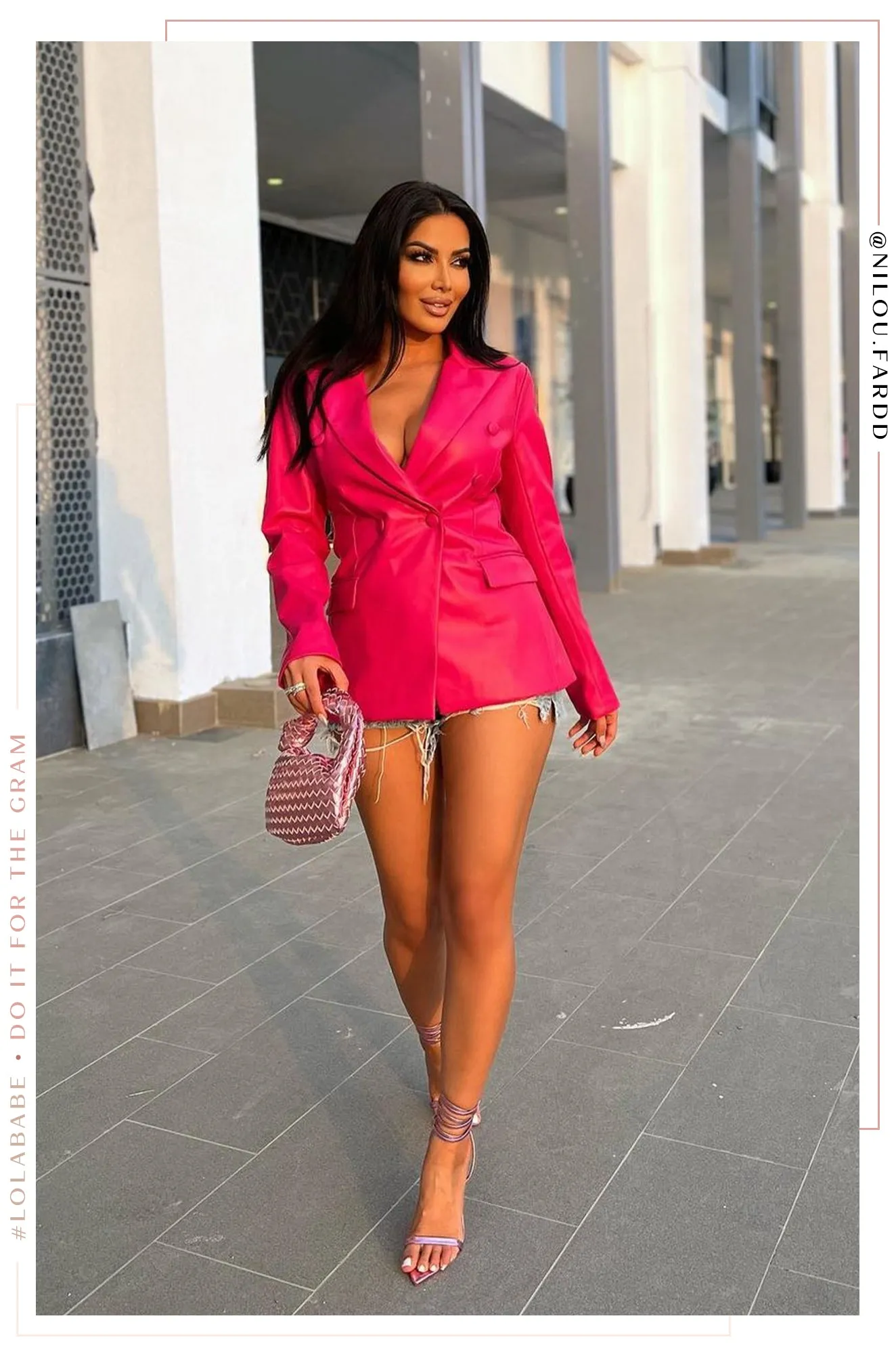 Sweet Talk PU Blazer - Pink sold by Miss Lola