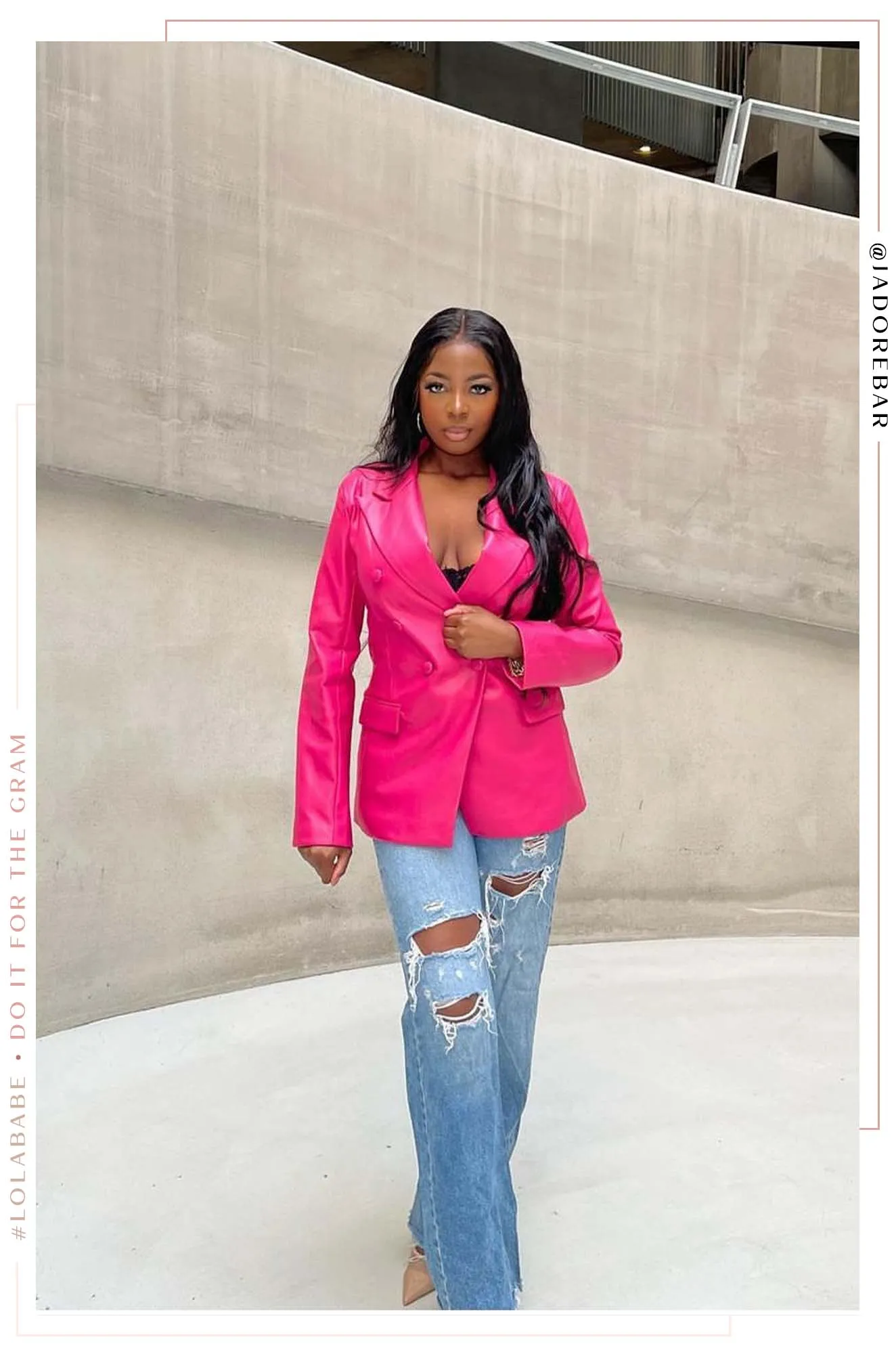 Sweet Talk PU Blazer - Pink sold by Miss Lola product image thumbnail 5