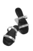 Villa Bonita Slip On Sandals - Black Silver sold by Miss Lola
