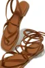 Mina Lace Up Sandals - Tan sold by Miss Lola