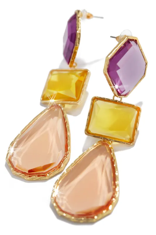 Holiday Muse Stone Statement Earring - Pink Multi sold by Miss Lola