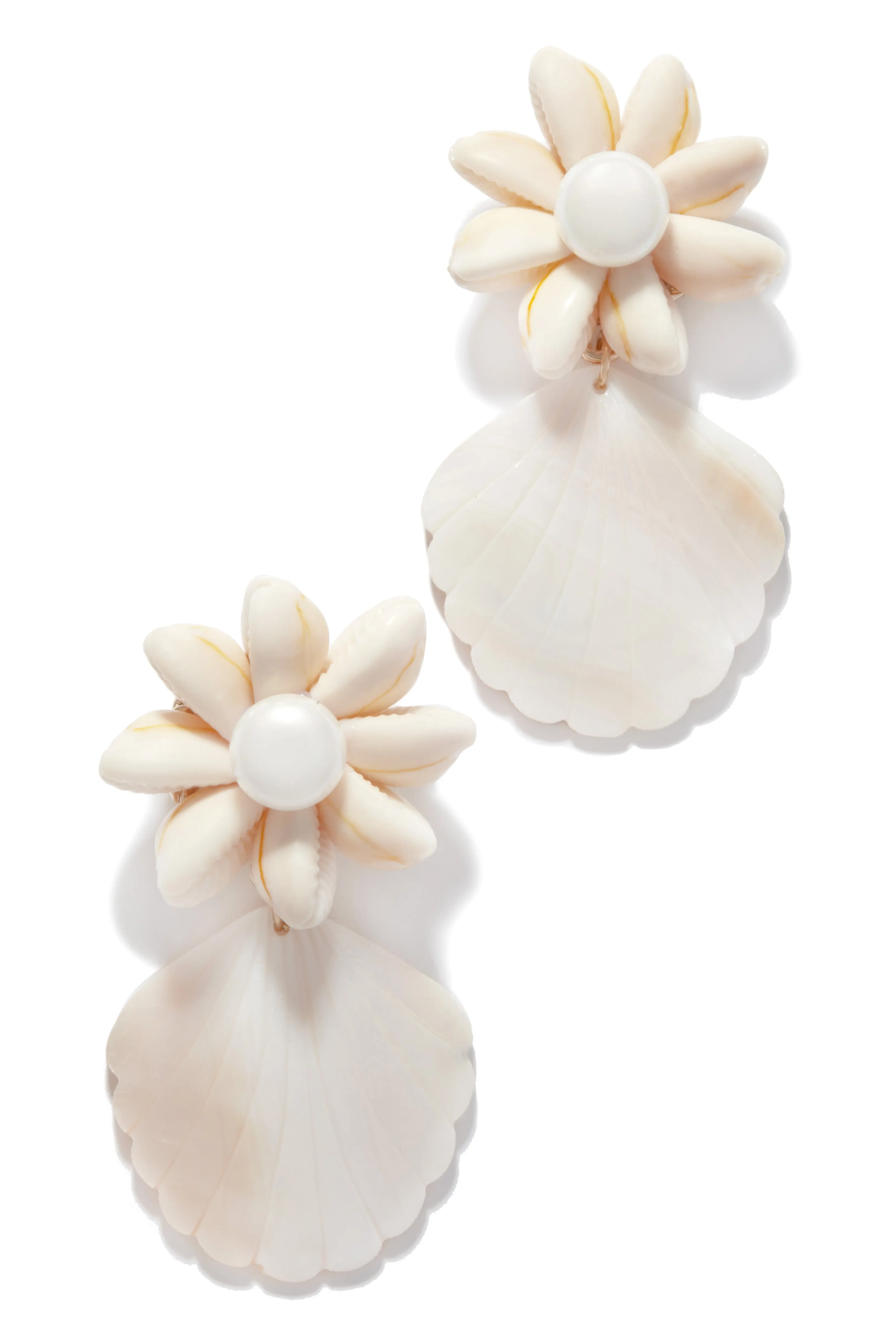 Eleina Flower Shell Earring - White sold by Miss Lola product image thumbnail 5