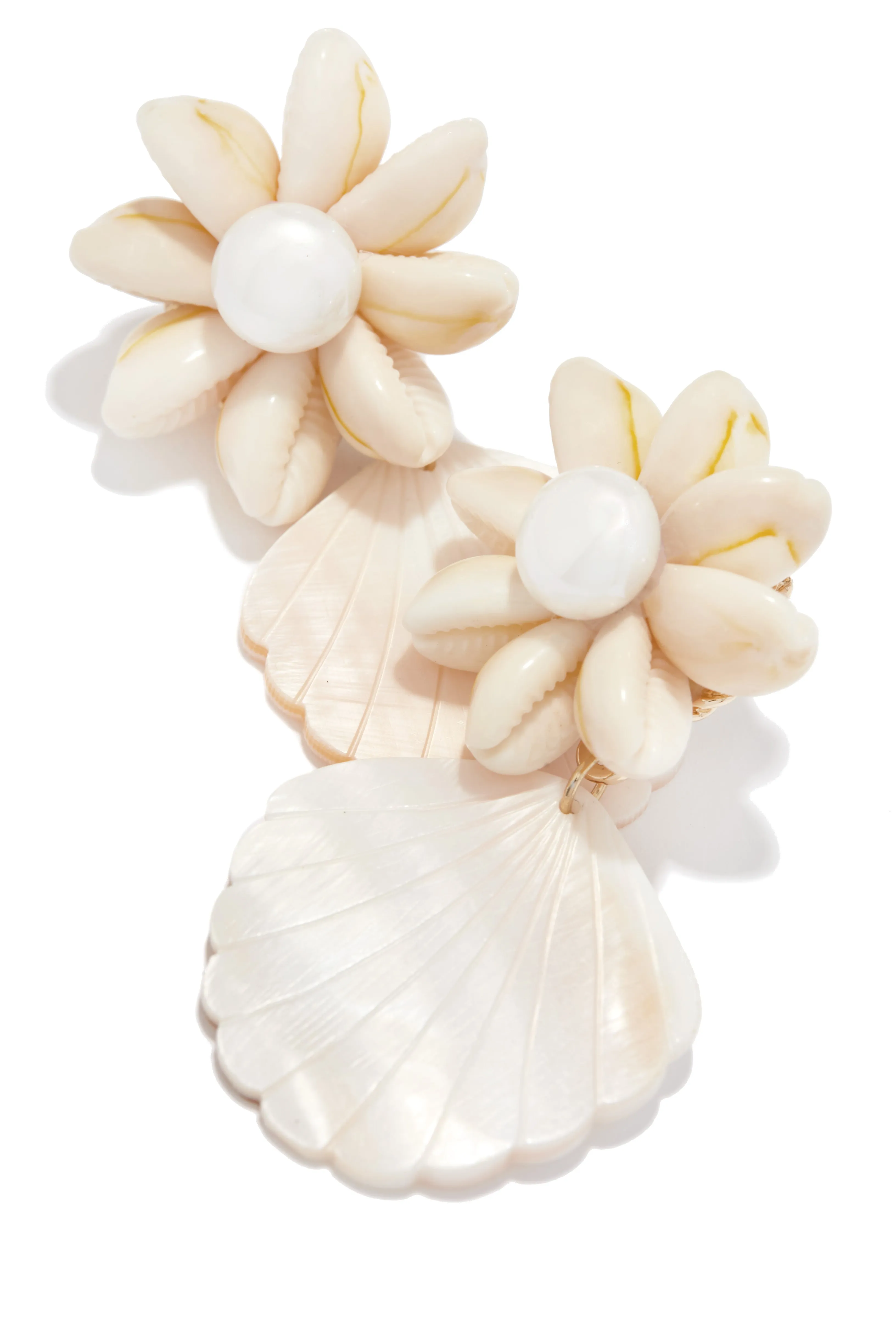 Eleina Flower Shell Earring - White sold by Miss Lola product image thumbnail 3