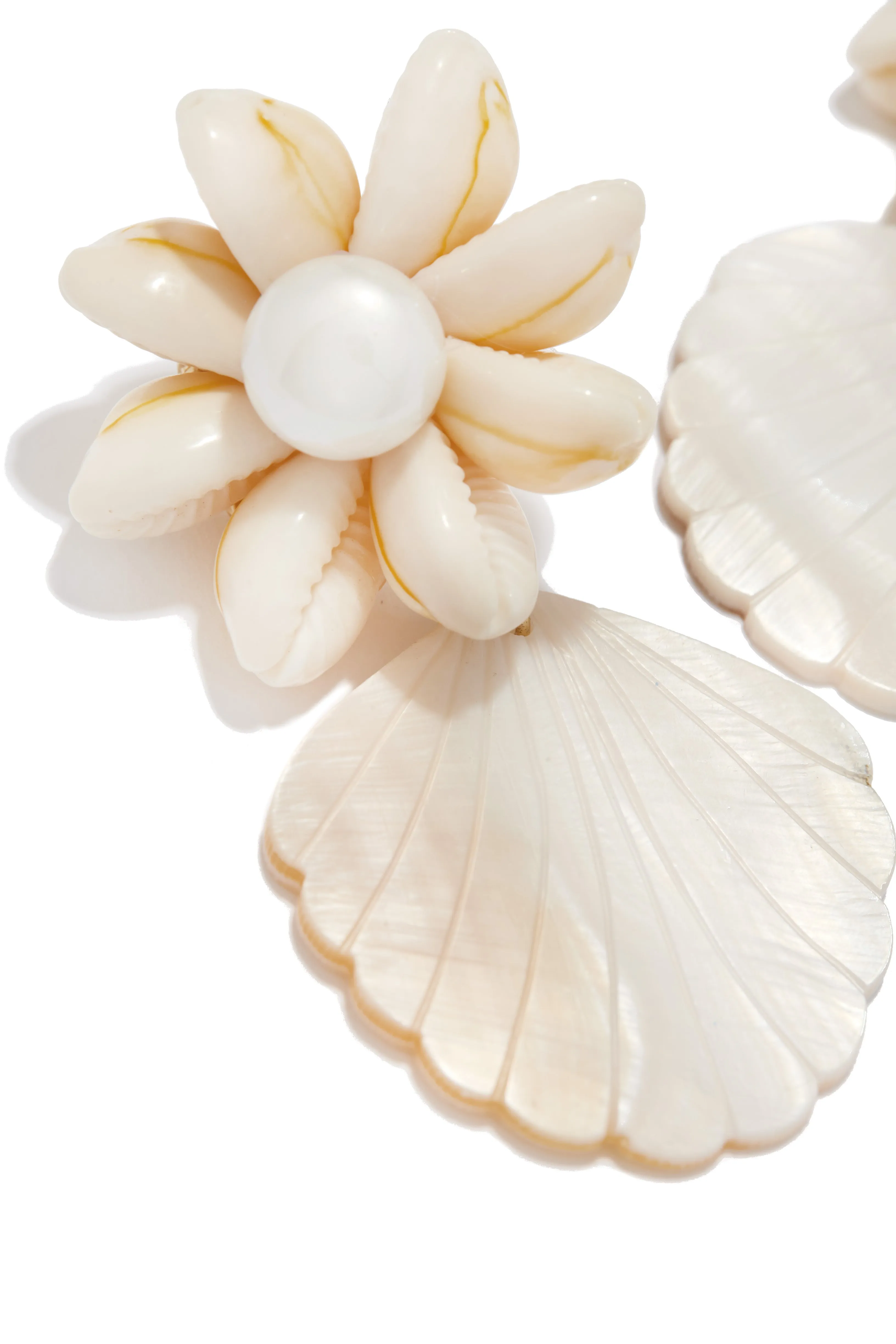 Eleina Flower Shell Earring - White sold by Miss Lola product image thumbnail 4