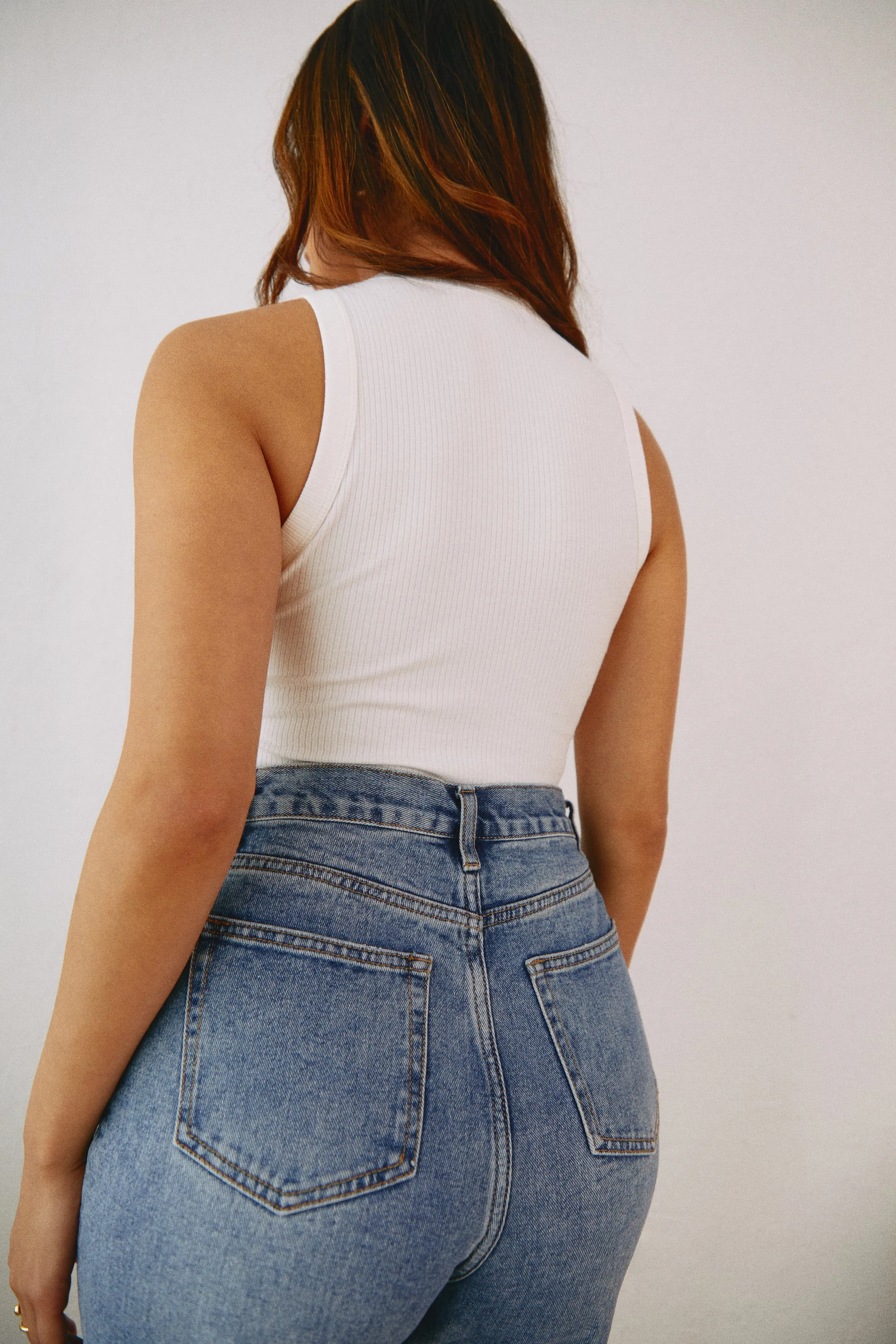 Eviana Sleeveless Knit Bodysuit - White sold by Miss Lola product image thumbnail 3