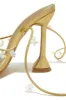 Haven Lace Up High Heels - Gold sold by Miss Lola