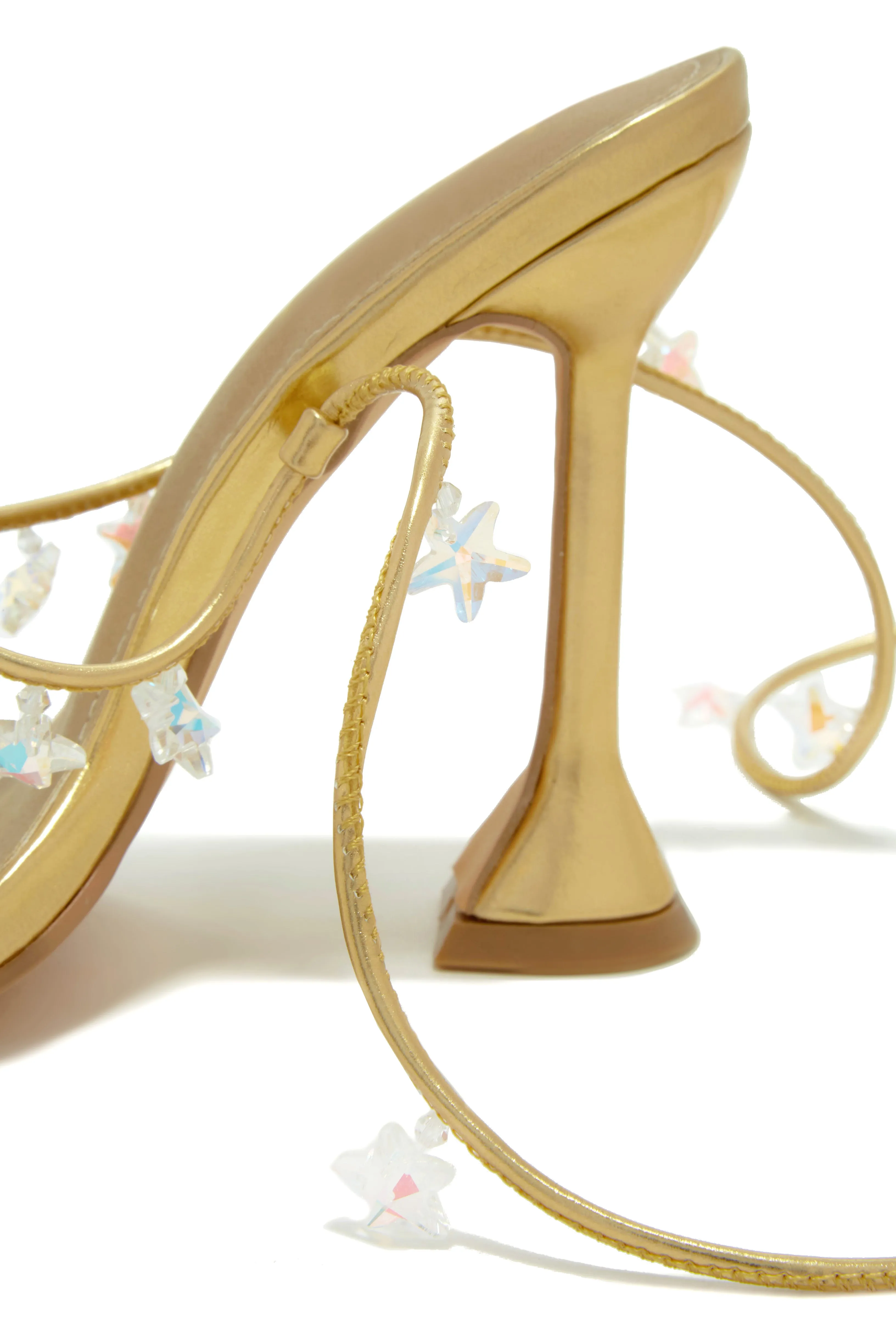 Haven Lace Up High Heels - Gold sold by Miss Lola product image thumbnail 5