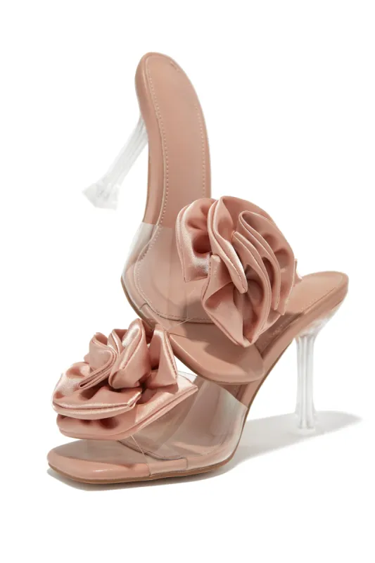 Jardine Floral Single Sole Mules - Nude sold by Miss Lola