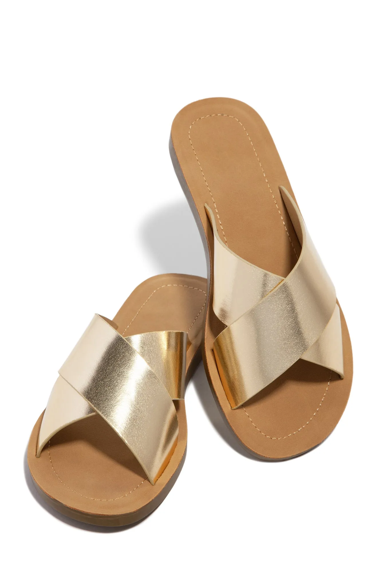 La Palma Slip On Flat Sandals - Gold sold by Miss Lola product image thumbnail 5